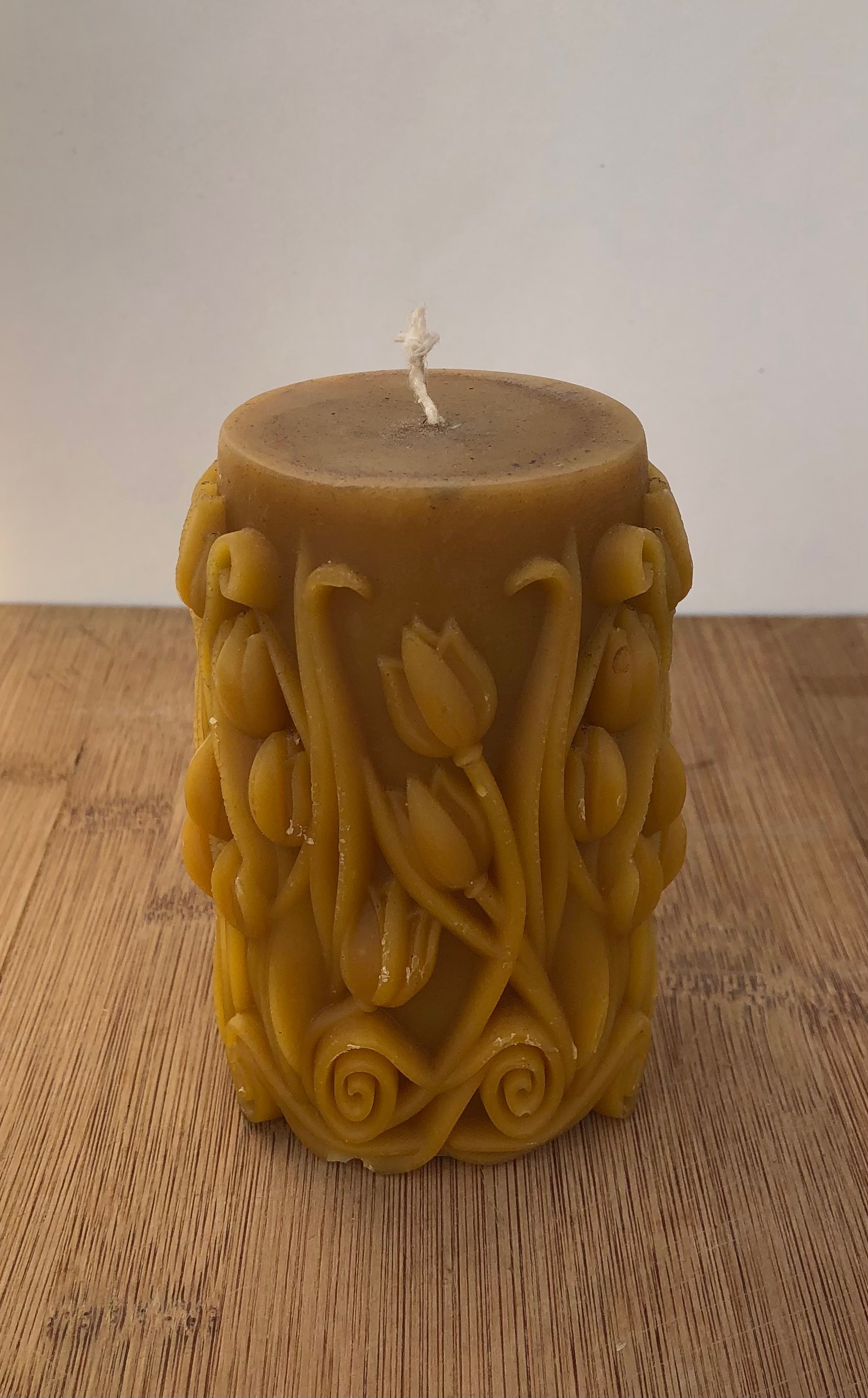 BOUGIE cylindrique fleurs