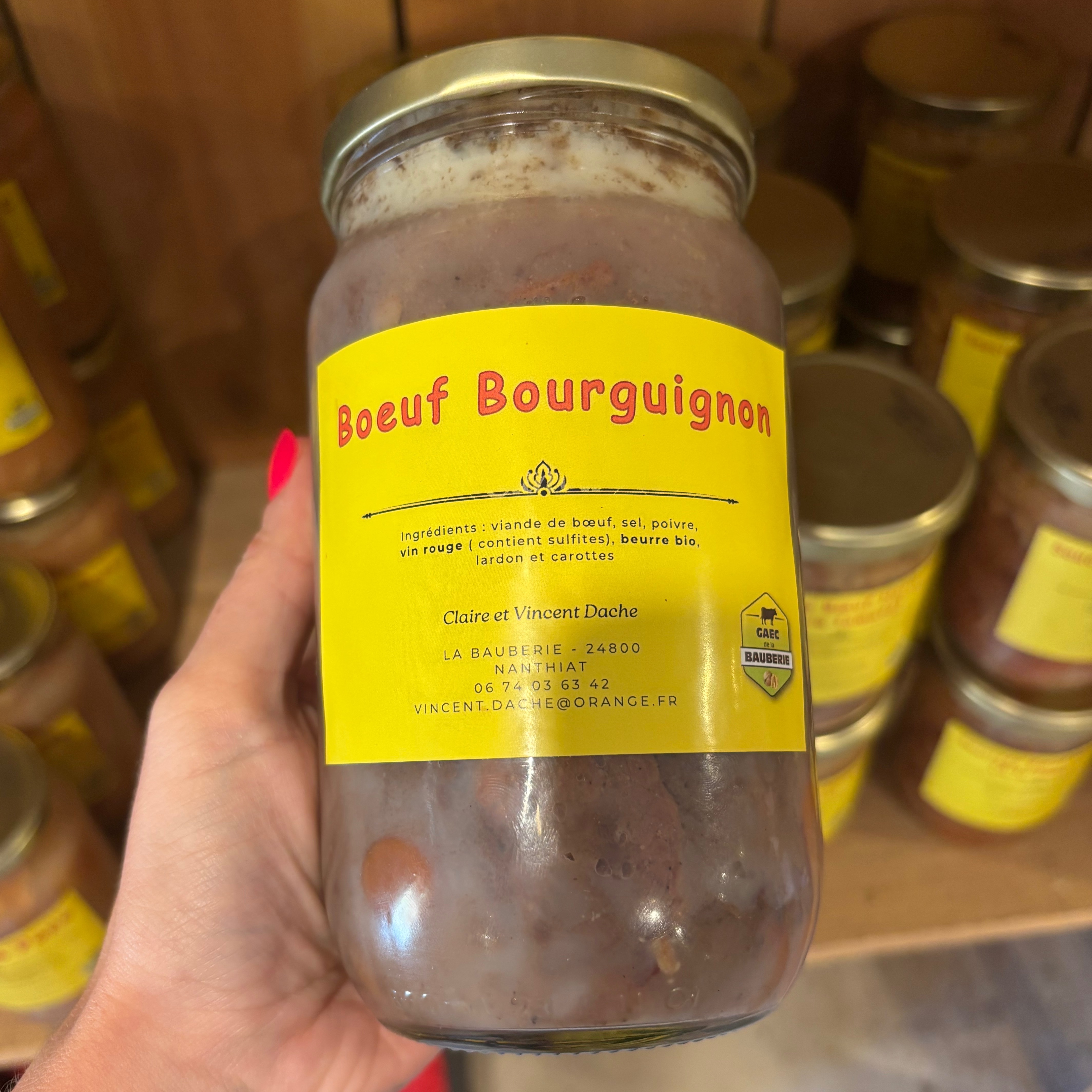 Boeuf bourguignon (converve) - 800g