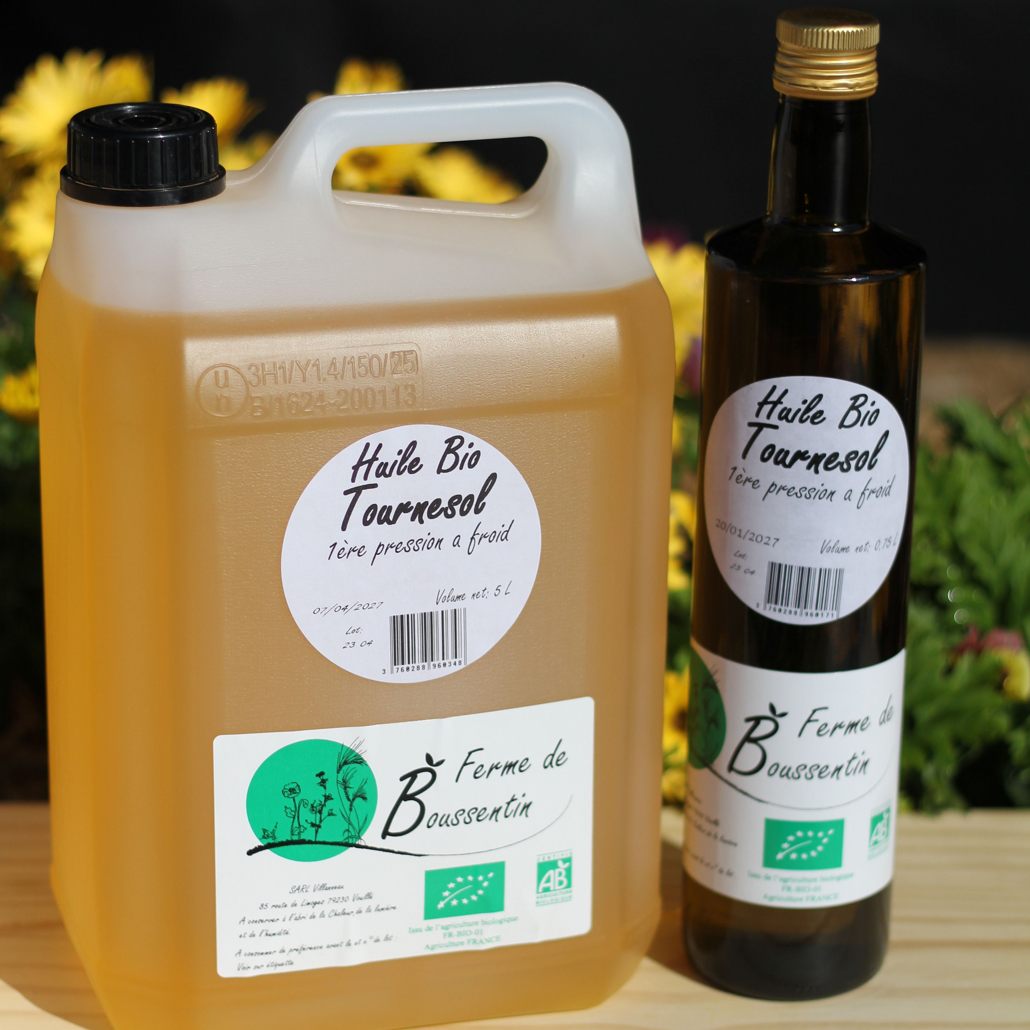 Huile de tournesol bio