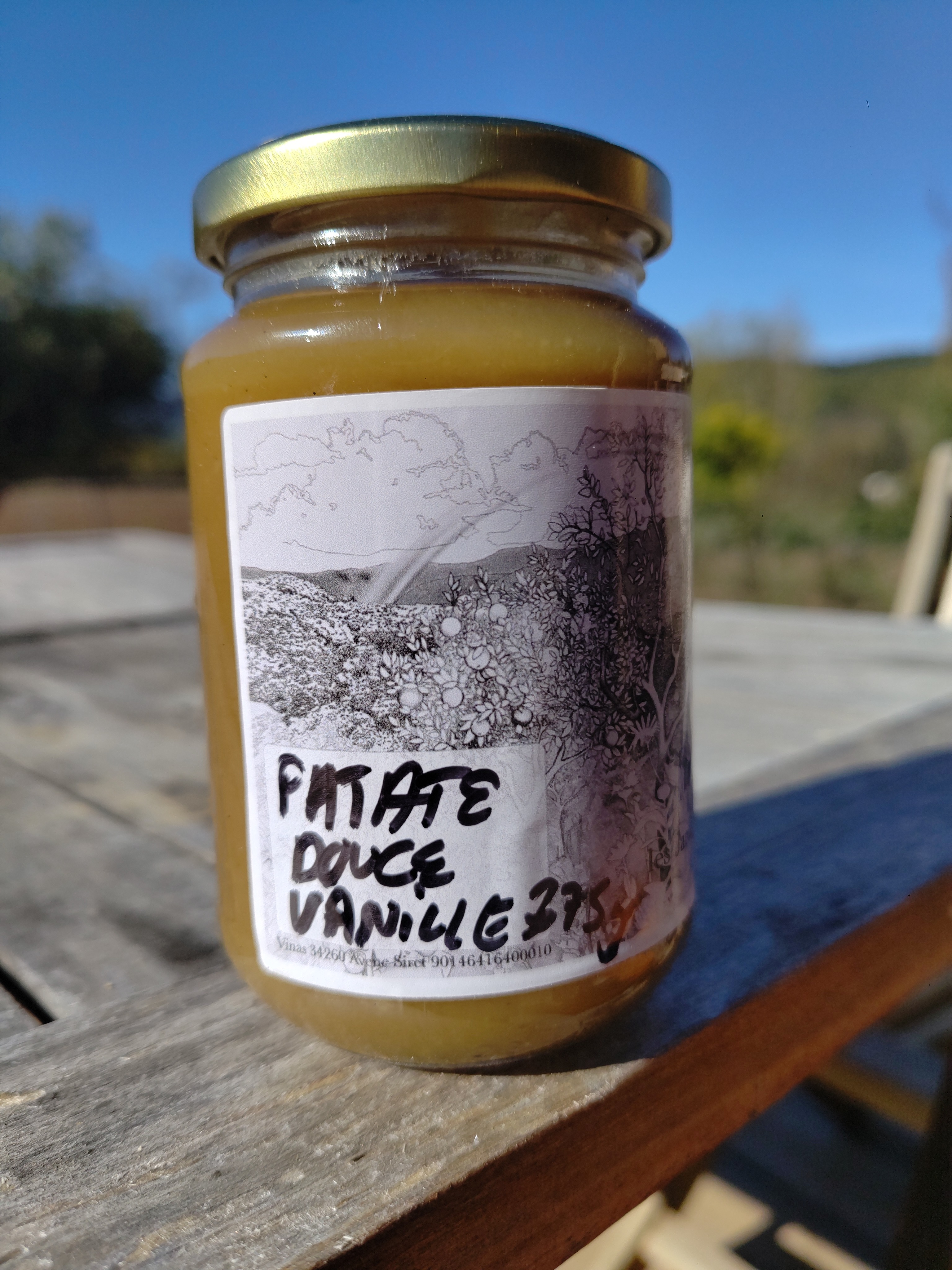 Confiture Patate douce / Vanille de la Réunion 375gr