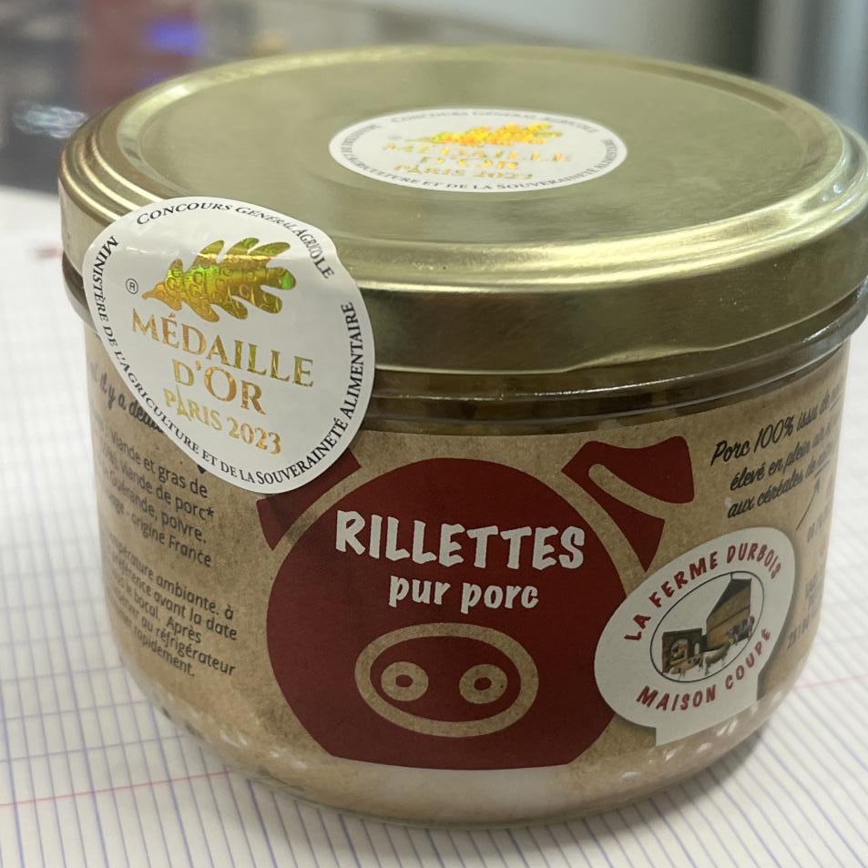 Rillettes pur porc médaille d'or 2023 - 180g