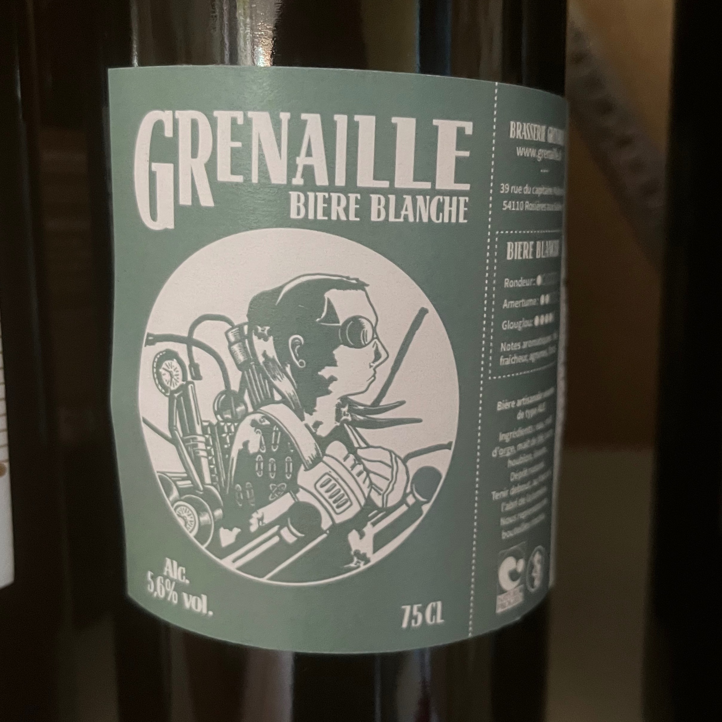 BIÈRE 75CL BLANCHE (GRENAILLE)