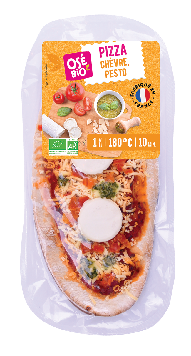 Pizza tomates, chèvre, pesto - 180g