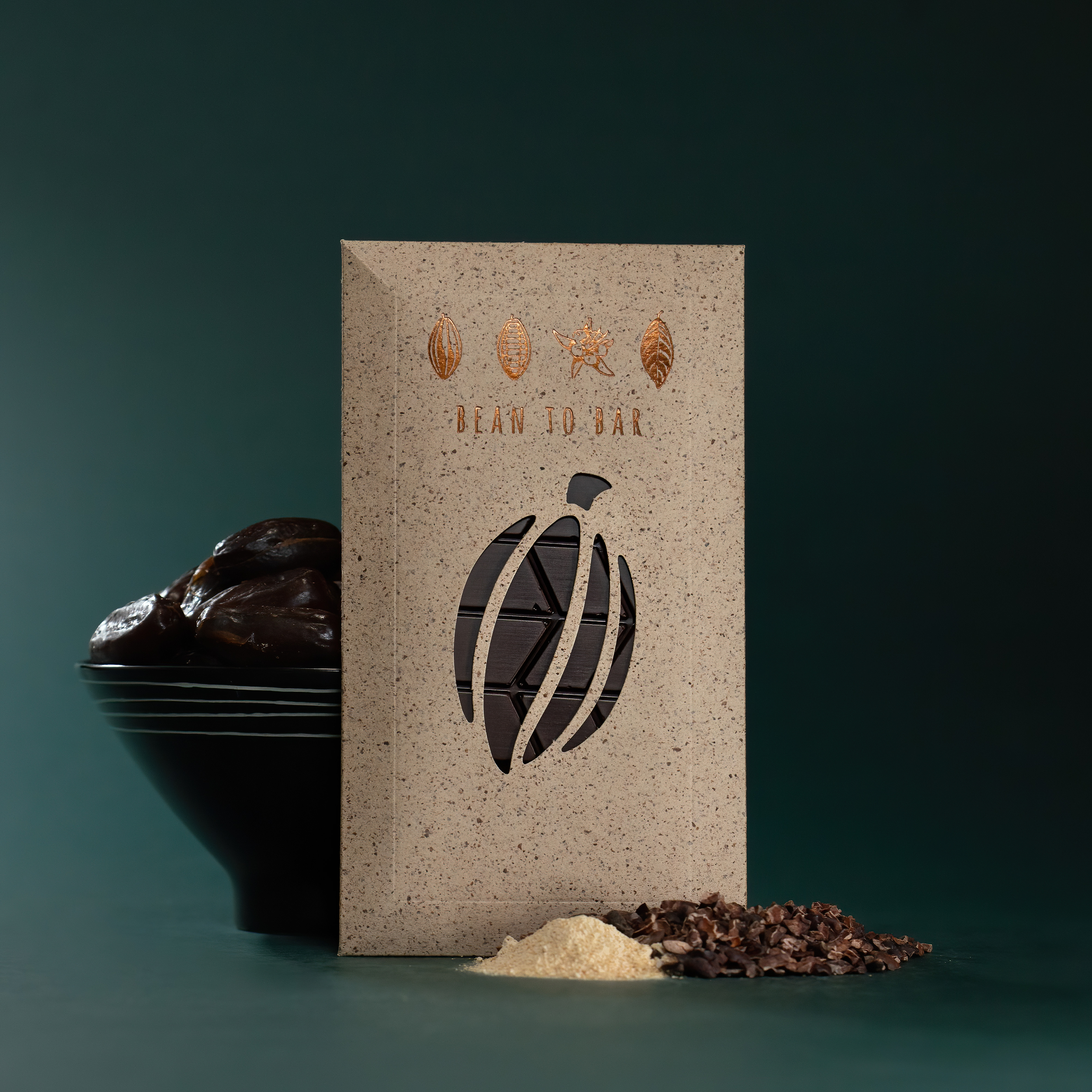 Tablette Noir & Poudre De Datte - 80% Cacao - 70g