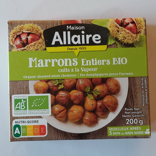 Marrons entiers cuits