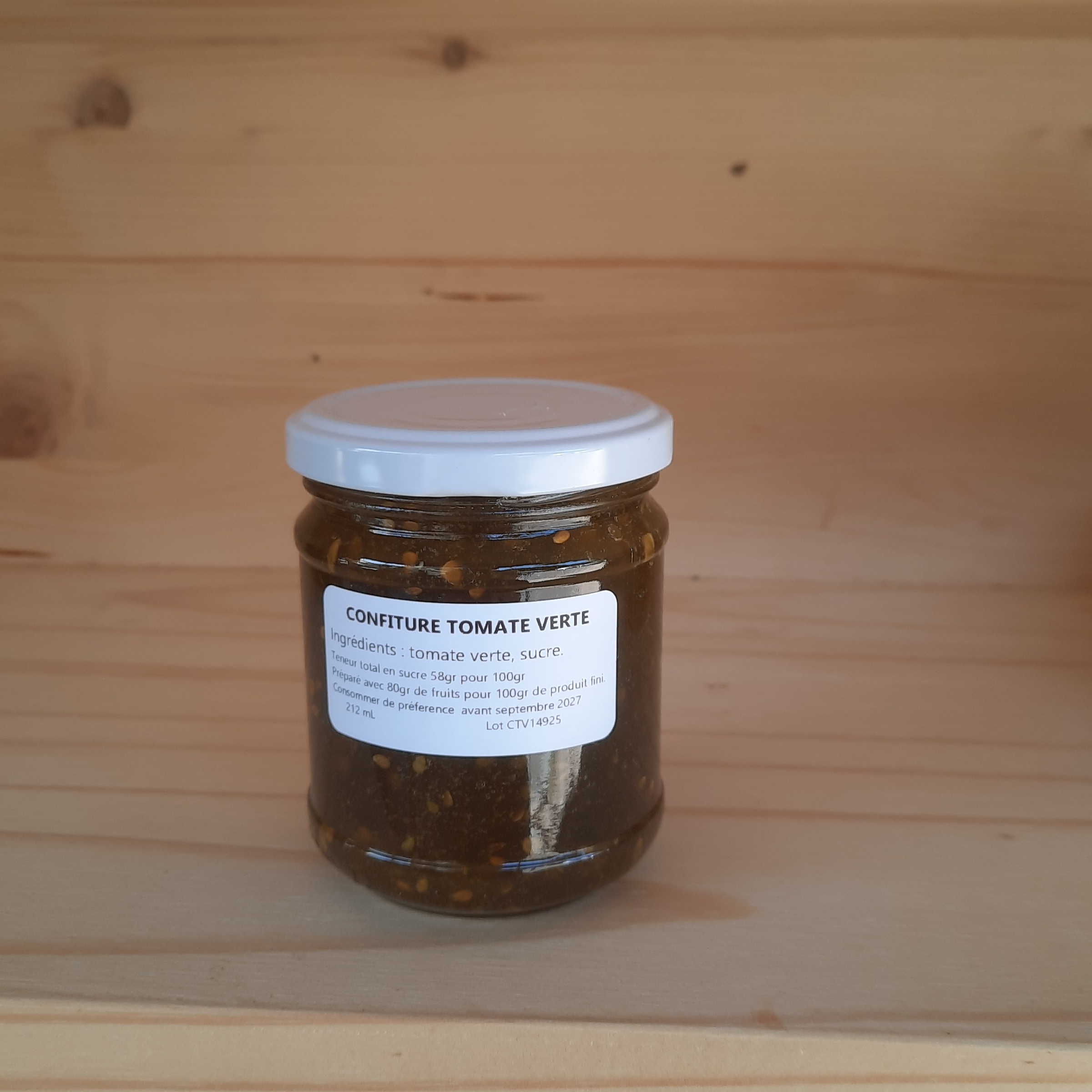 Confiture de tomates vertes - 370ml