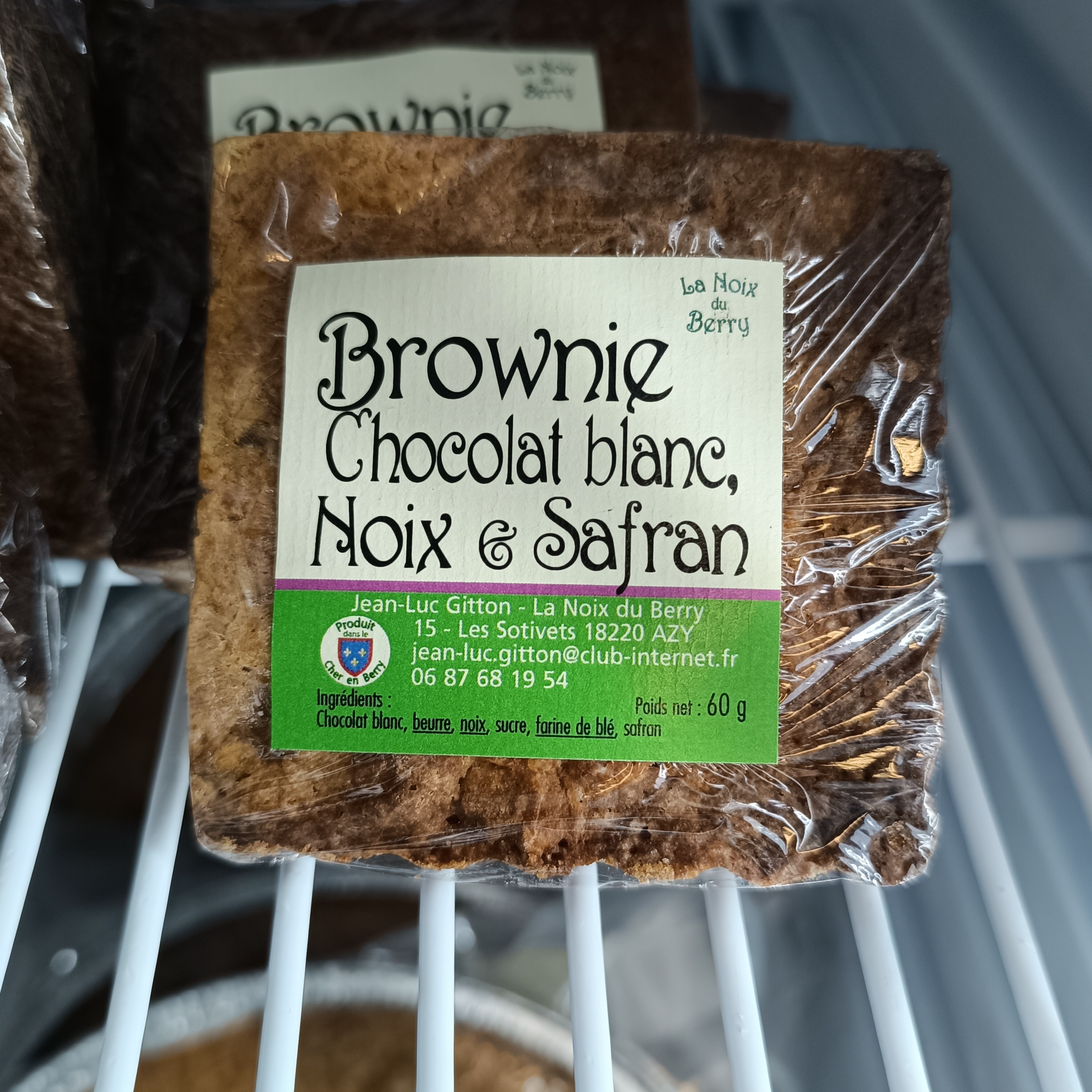 Brownies Chocolat blanc Noix Safran 60g