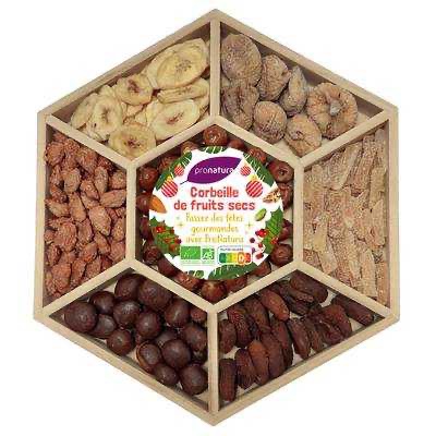 Corbeille de fruits secs Noël