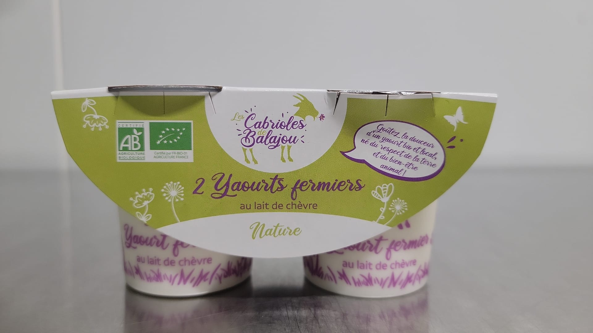 Yaourt de chèvre nature par 2 - 250g
