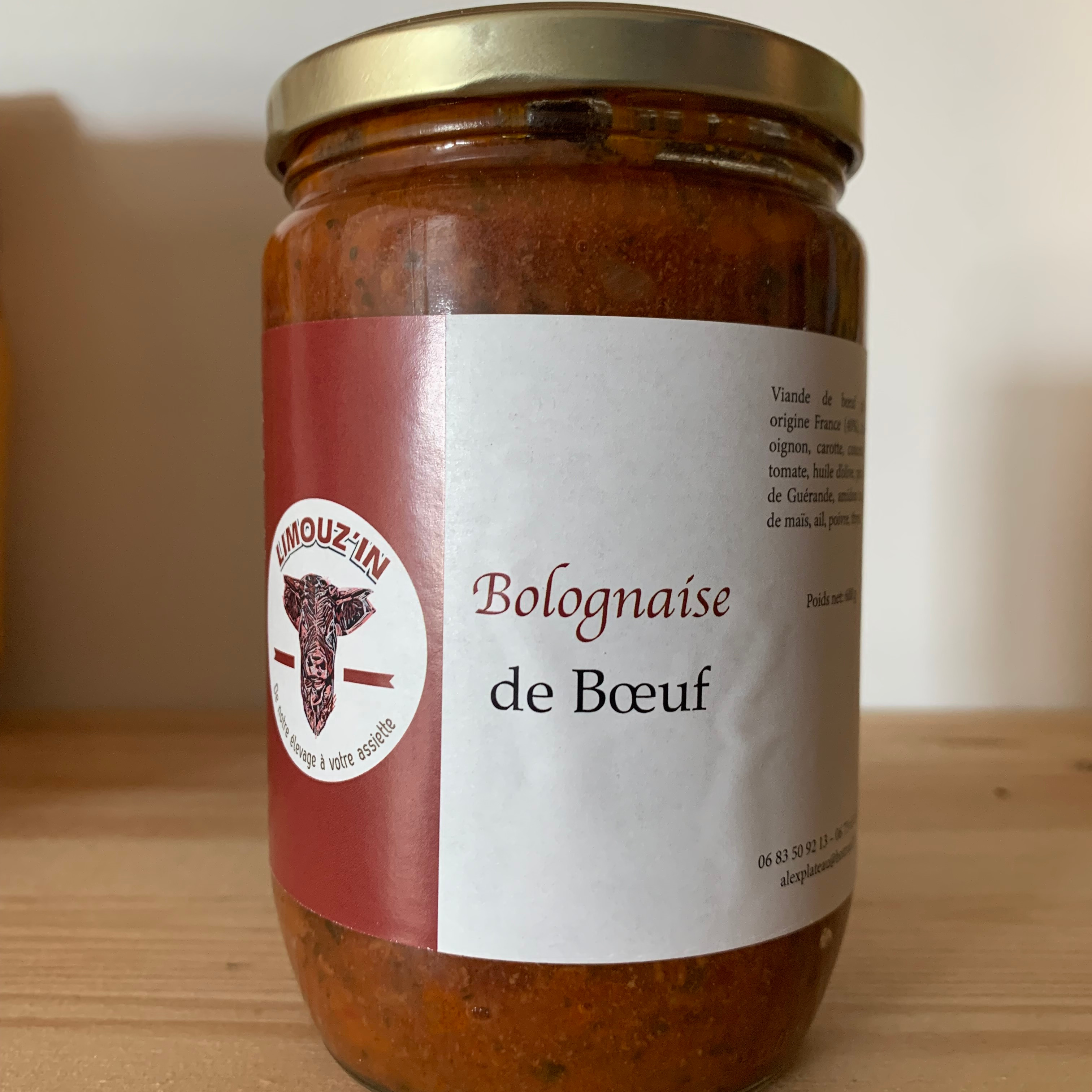 SAUCE BOLOGNAISE BOEUF 600GR