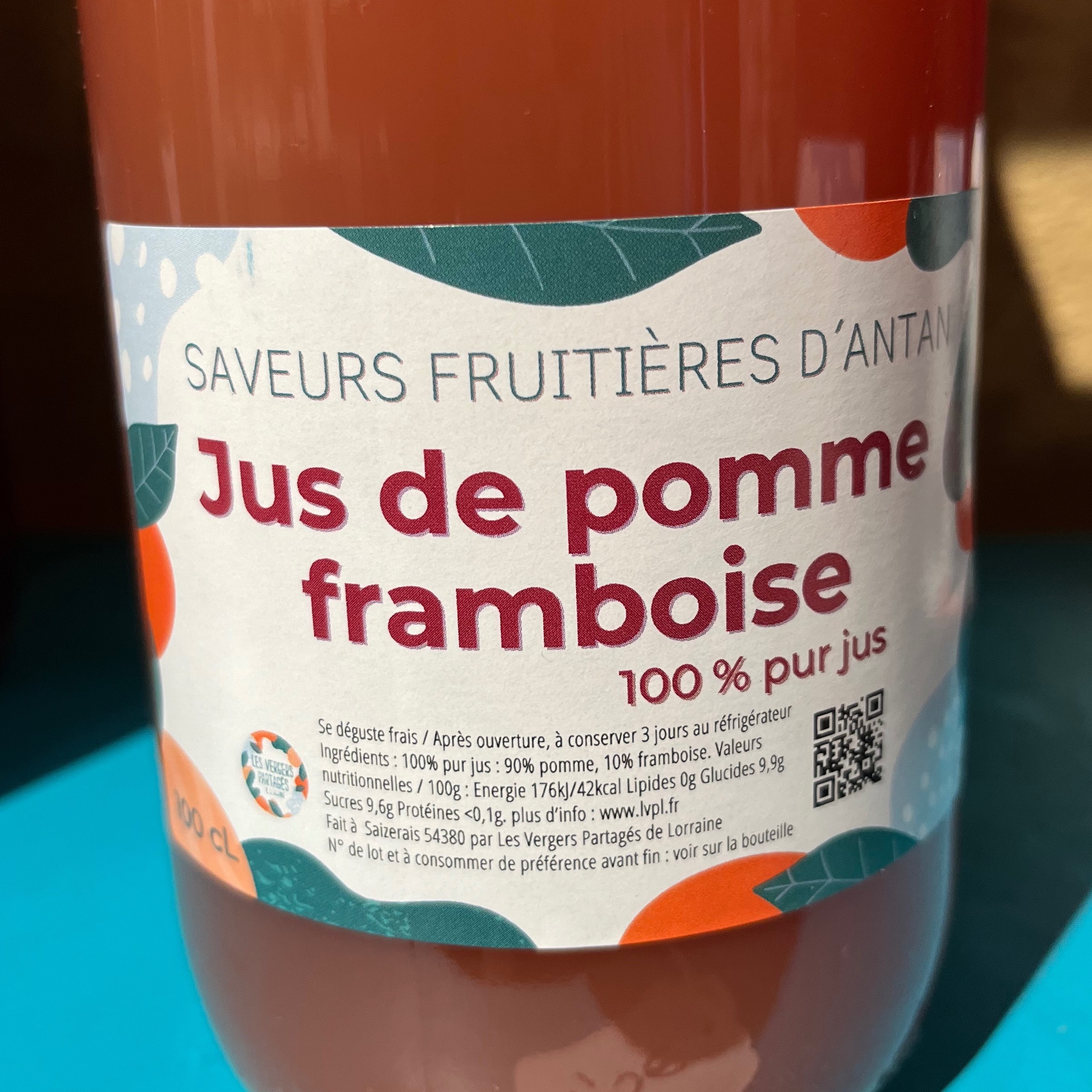 JUS DE POMMES-FRAMBOISE