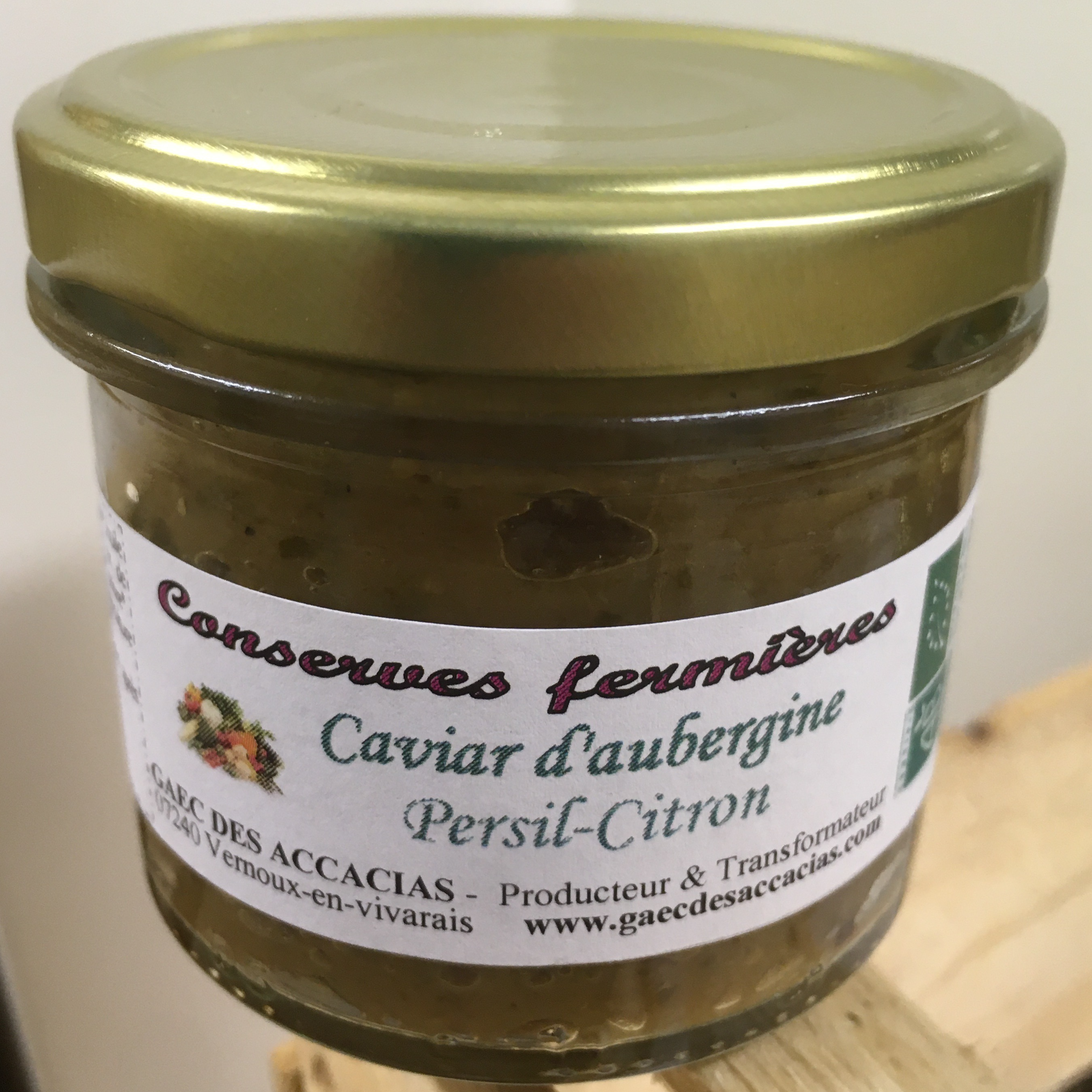Caviar d'aubergine - persil/citron - 100g