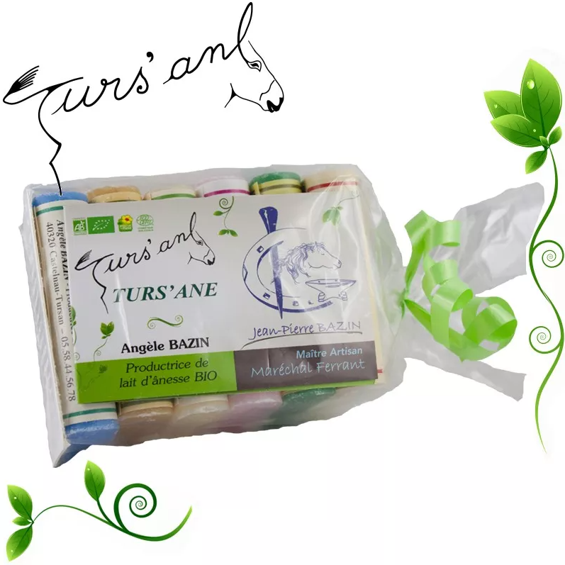 LOT DE 6 MINI SAVONS AU LAIT FRAIS D'ÂNESSE BIO - 100g