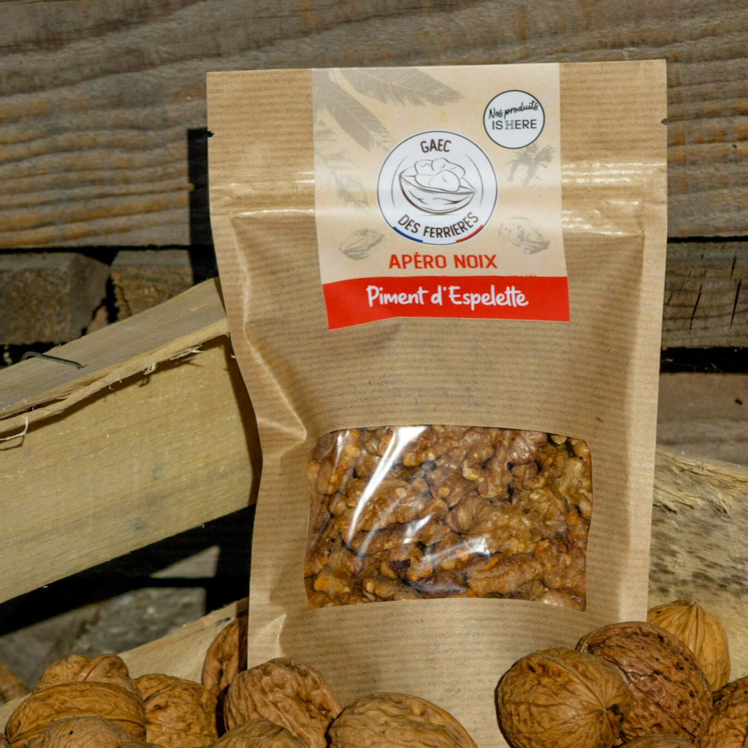 Noix Grillées Salées Aromatisées Piment D’Espelette