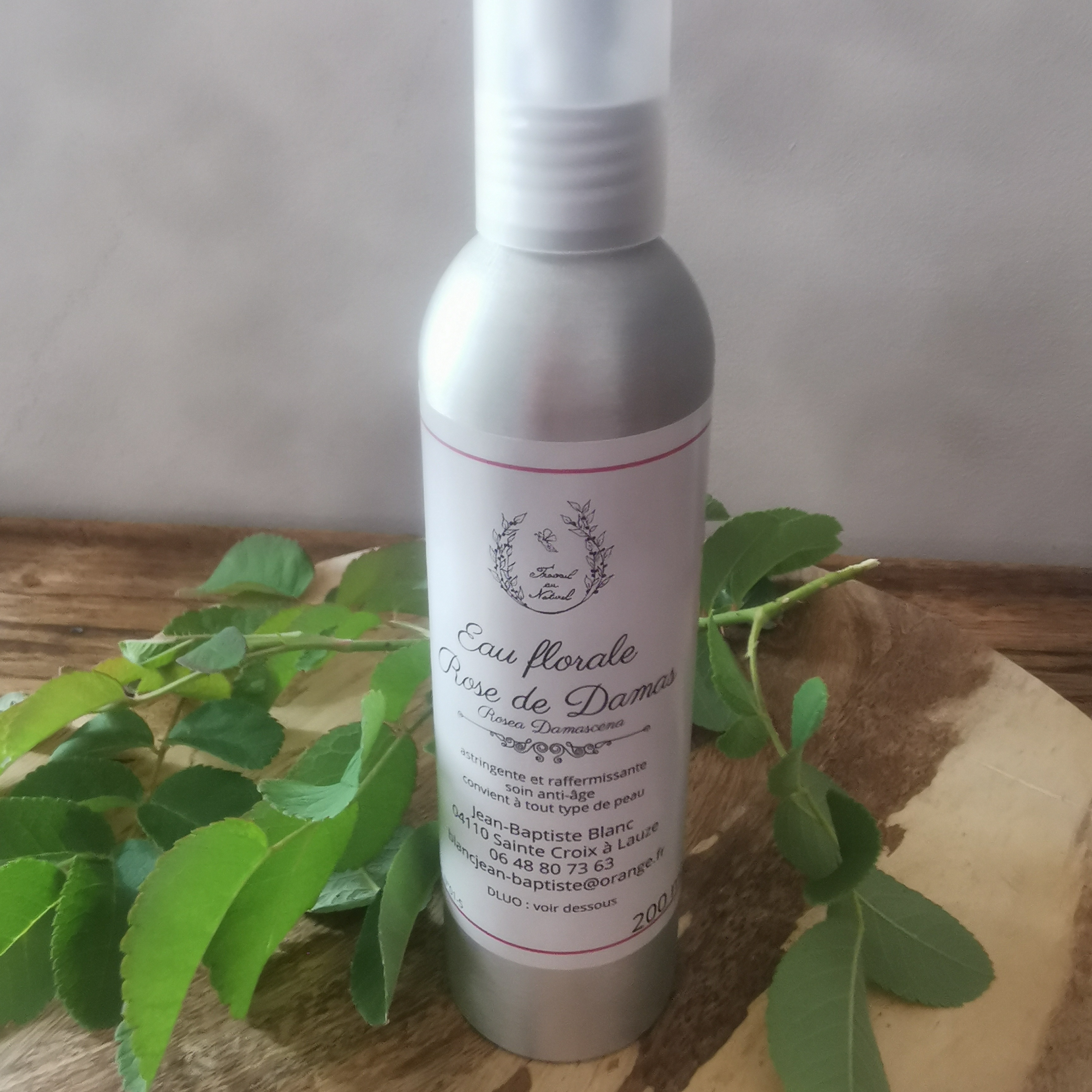 Eau florale de rose de Damas 200ml