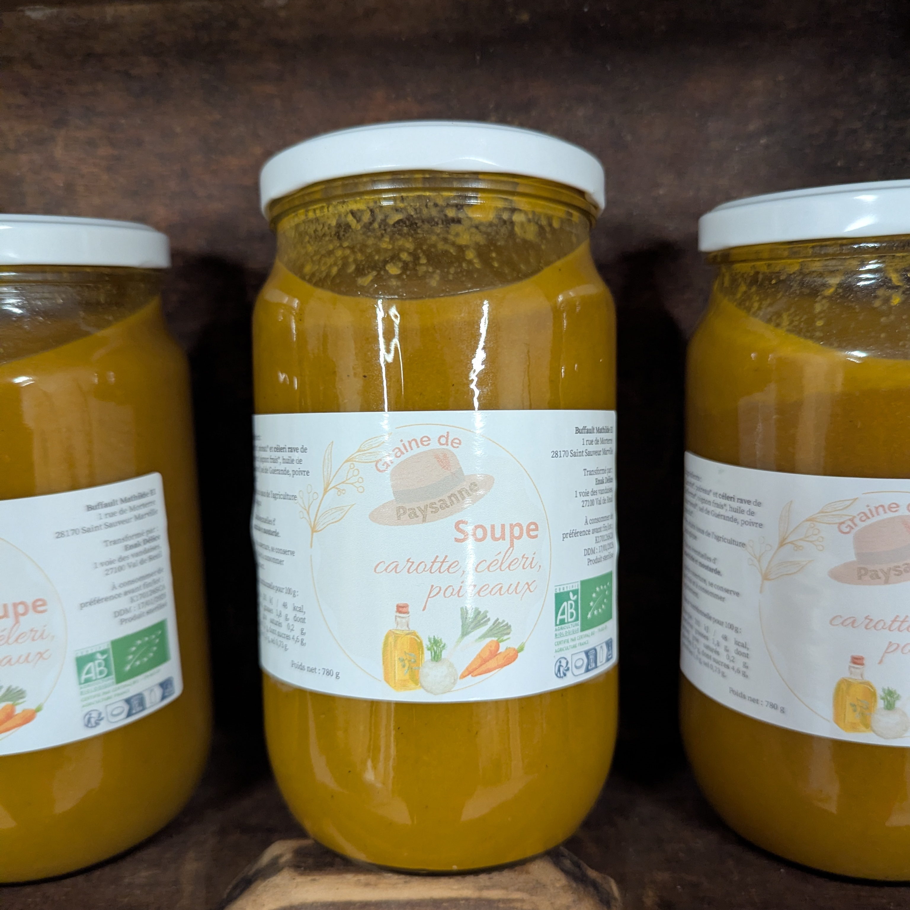 Soupe de carottes, poireaux, céleris - 780g