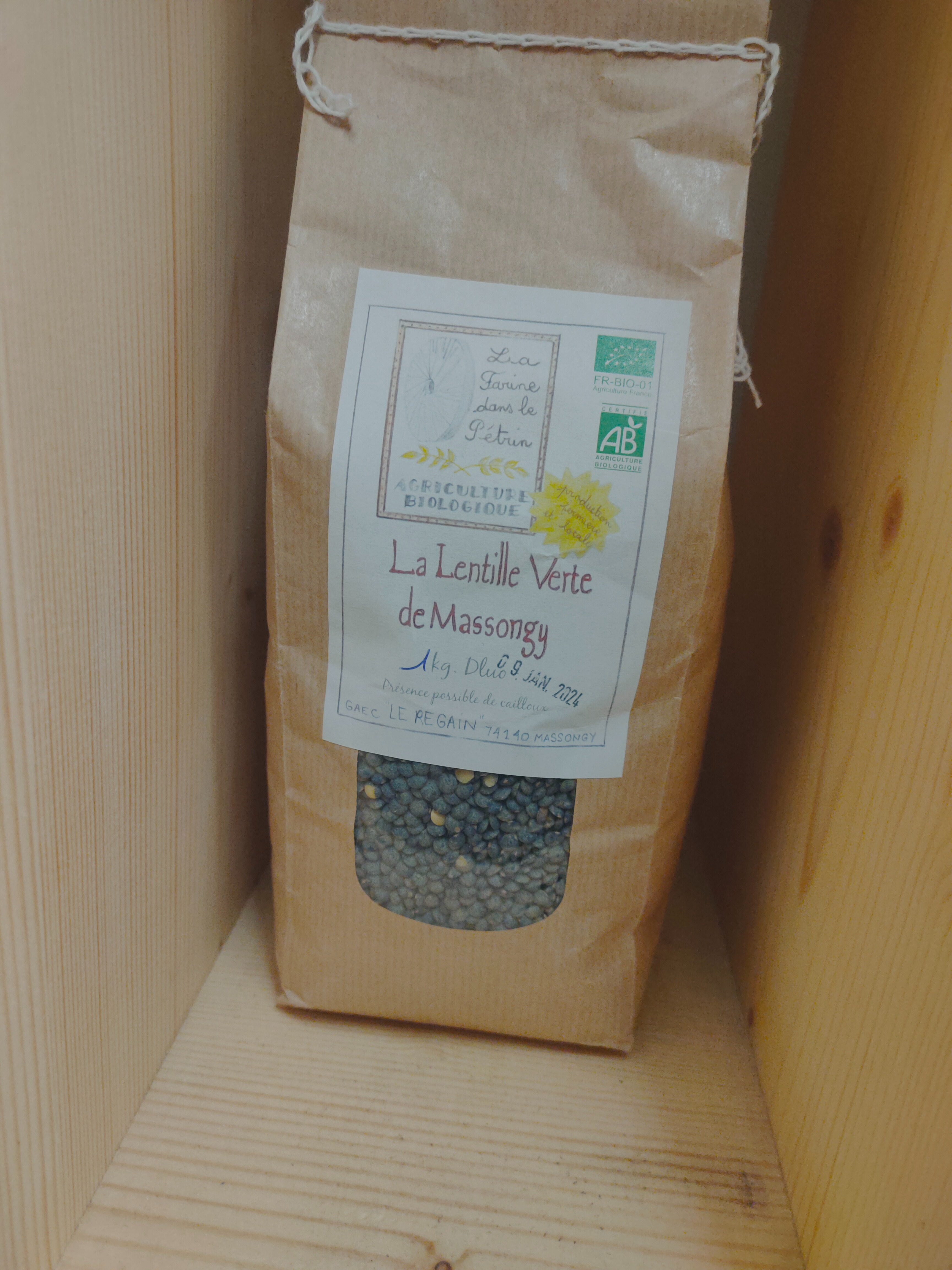 Lentilles Verte Bio 1 kg