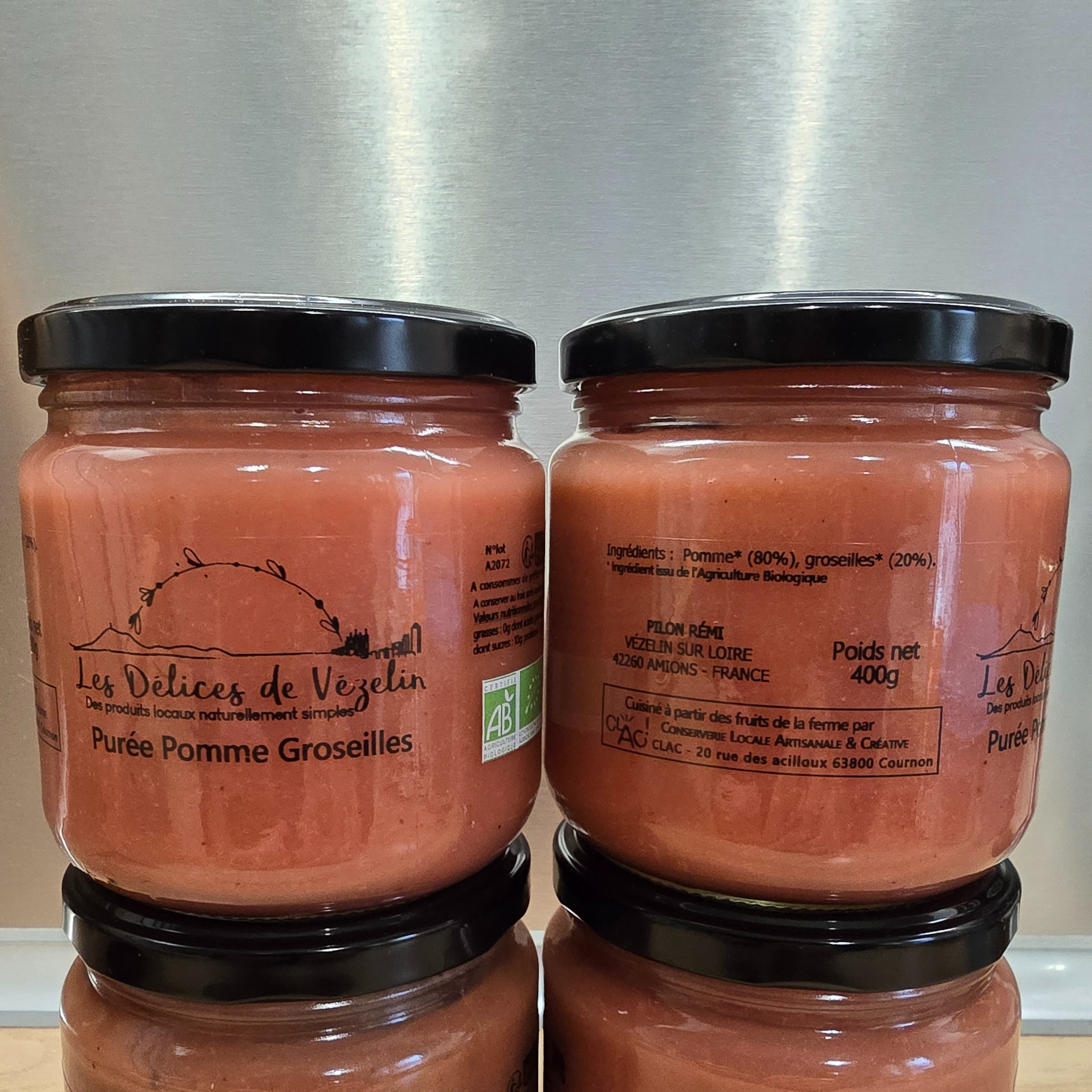 Compotes Pommes-Groseilles - 400g