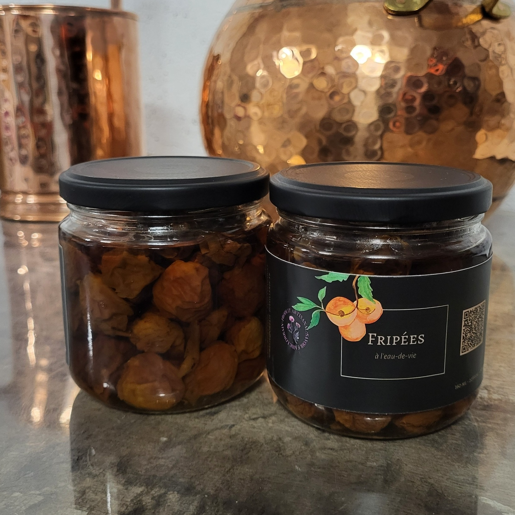 Bocal de mirabelles Fripées à l'eau-de-vie