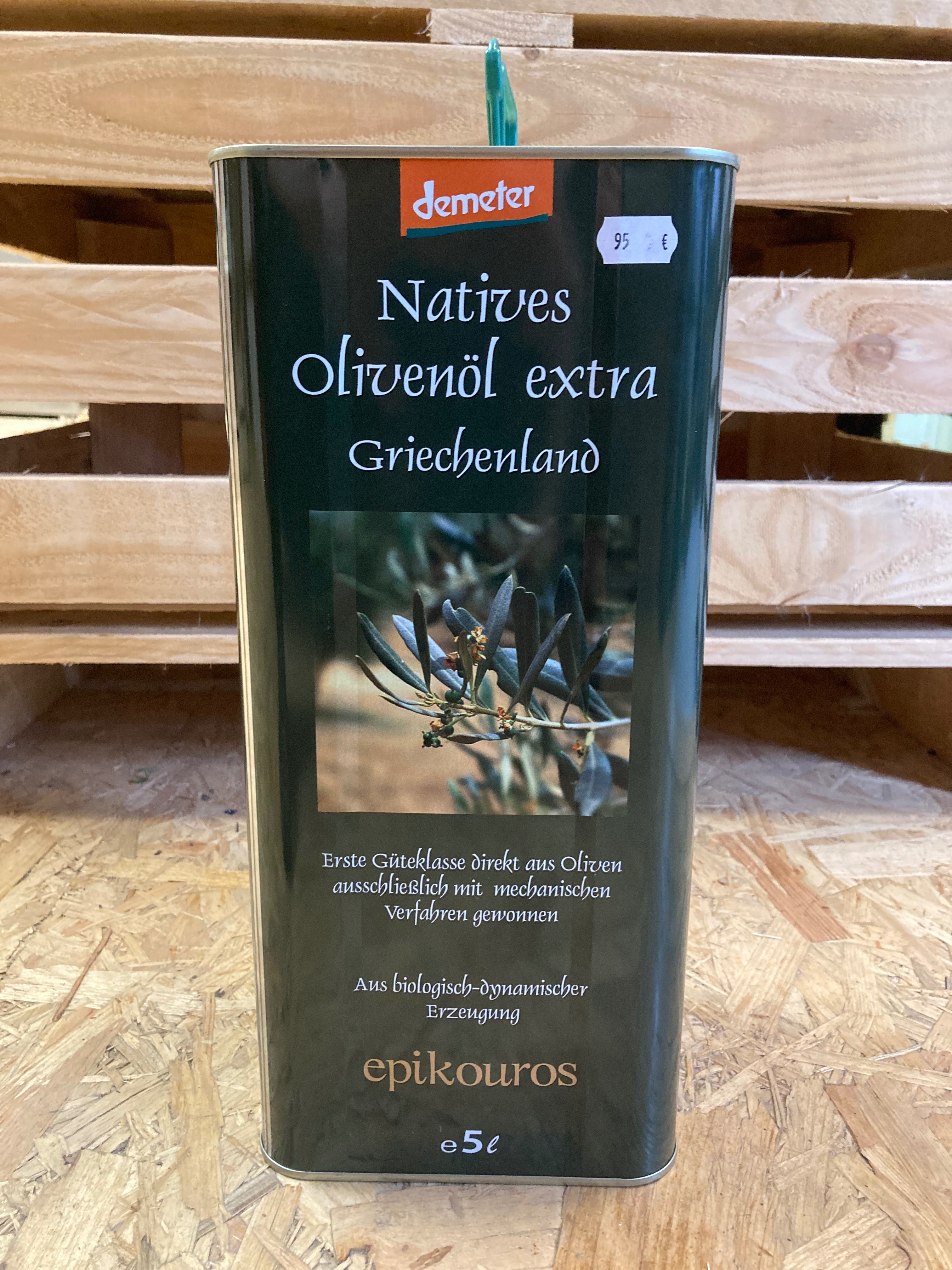 Huile d'olive DEMETER Vierge Extra - 5l