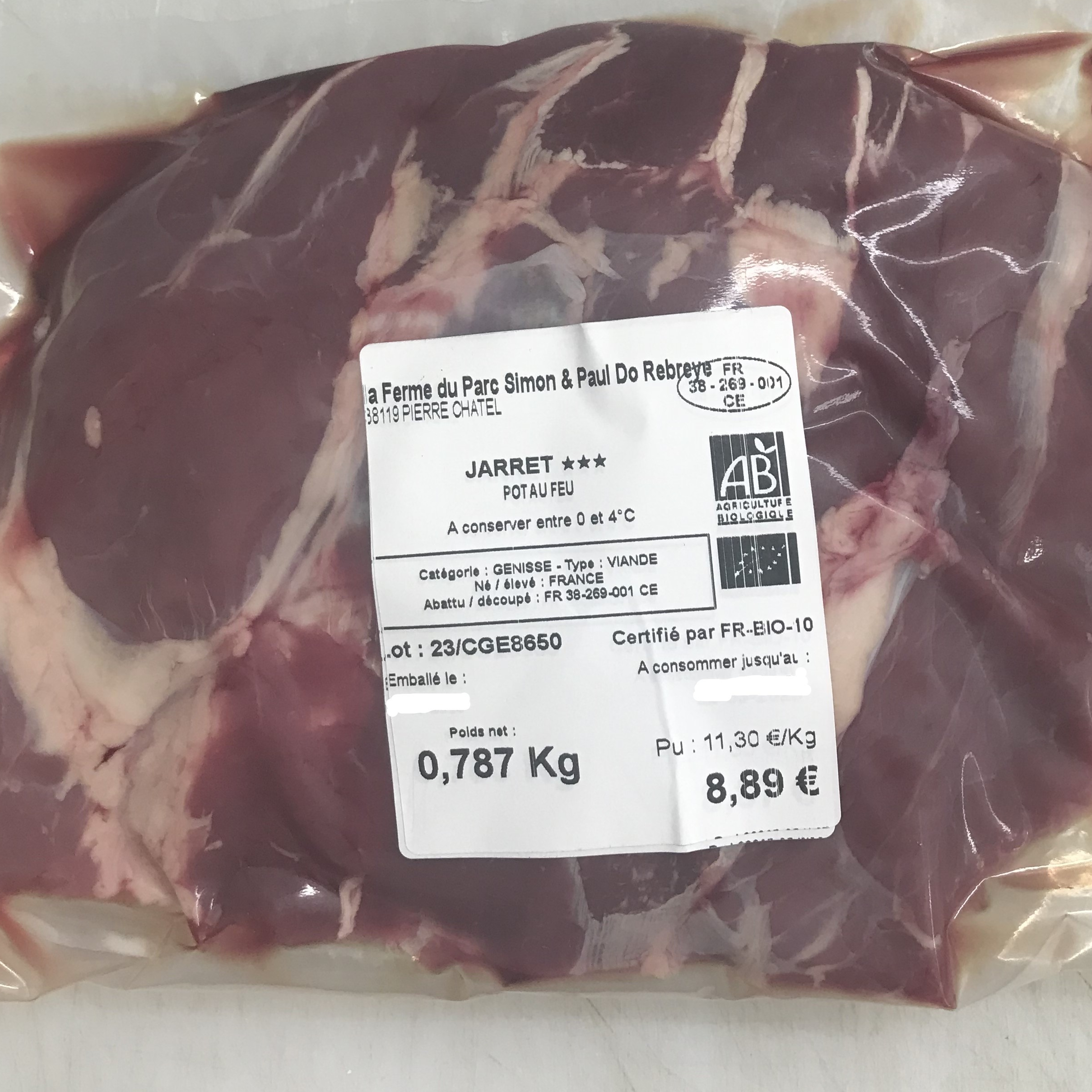 Pot au feu dans le jarret (sans os)