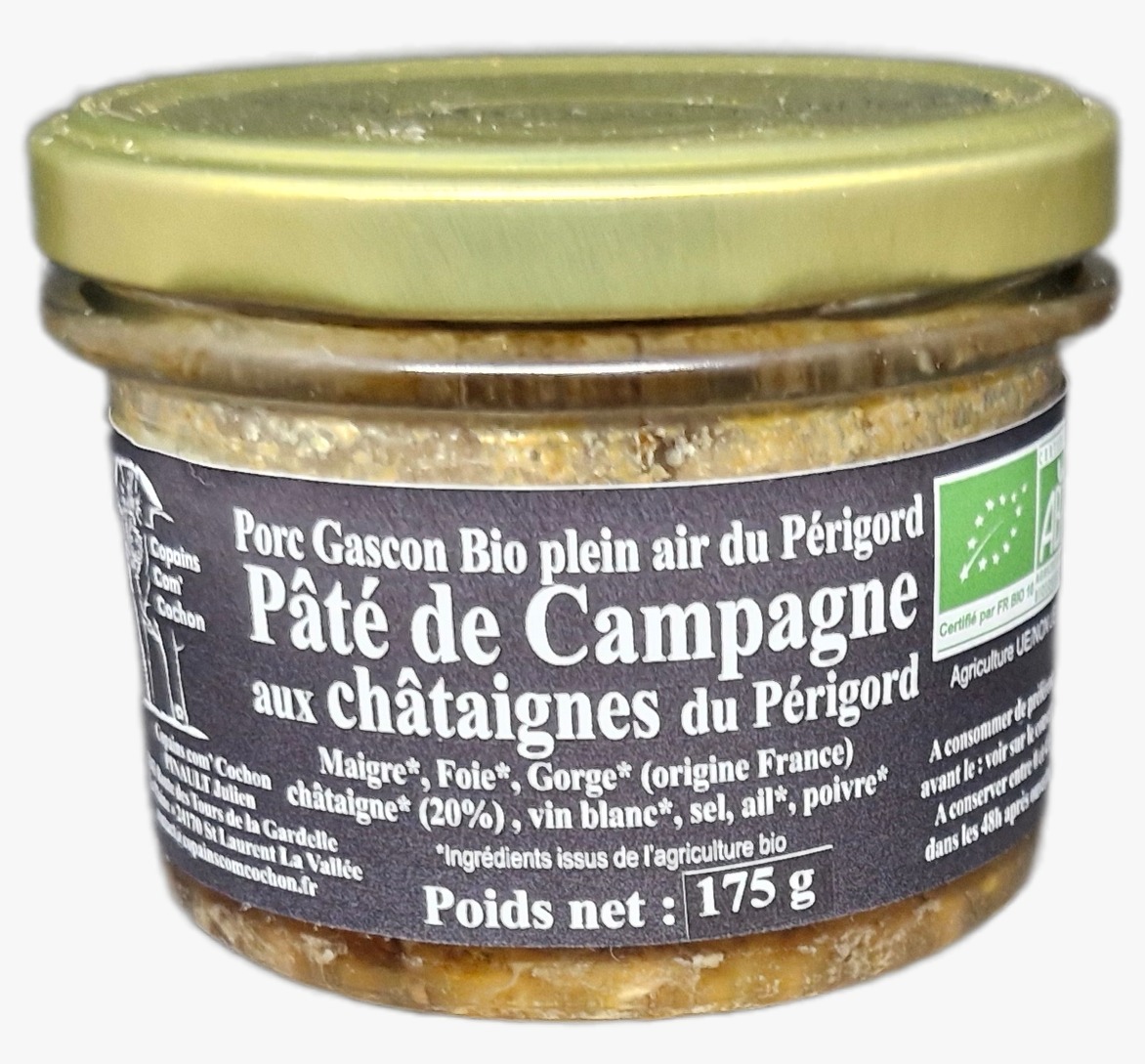 PÄTE DE CAMPAGNE AUX CHATAIGNES DU PERIGORD - 175g