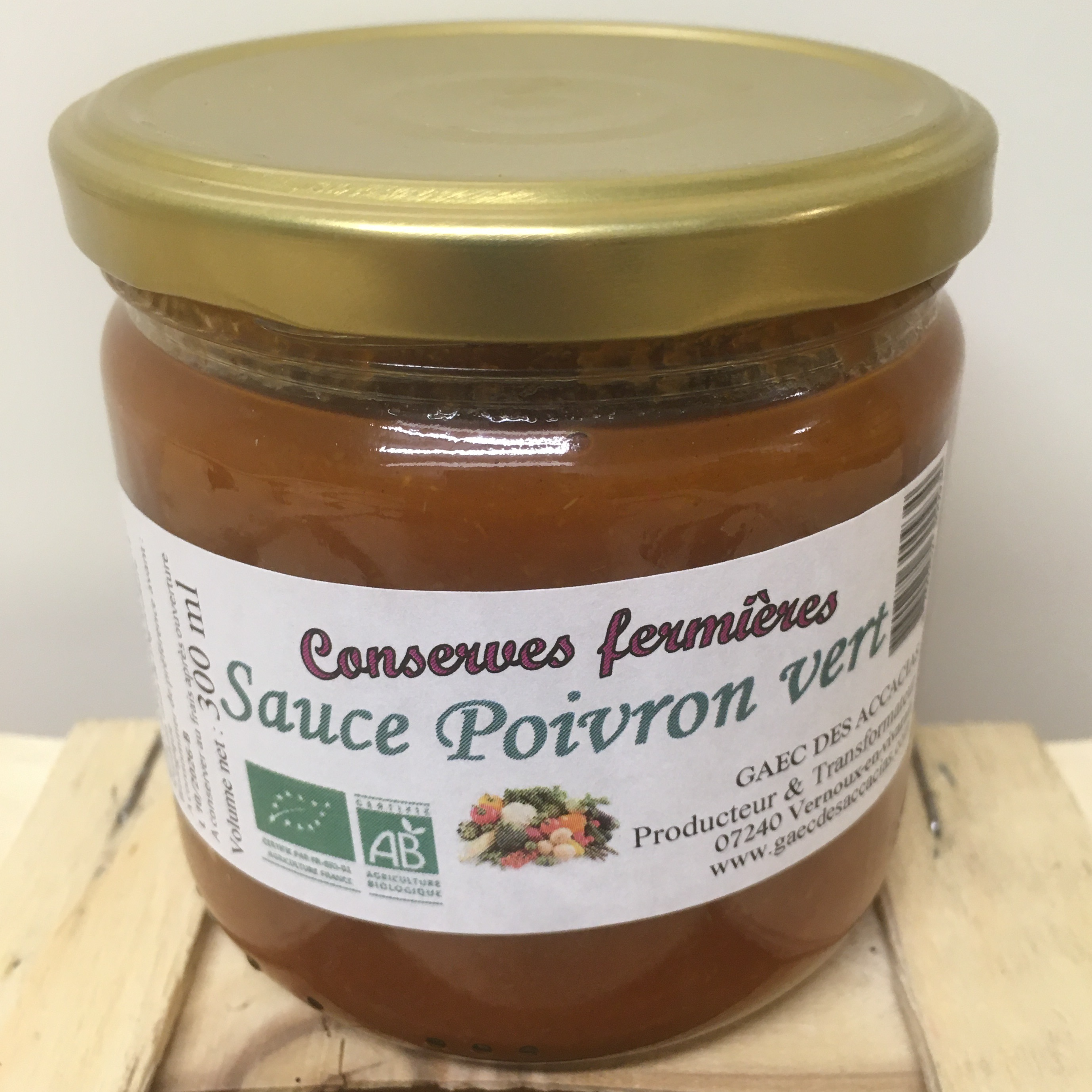 Sauce poivron vert - 300ml