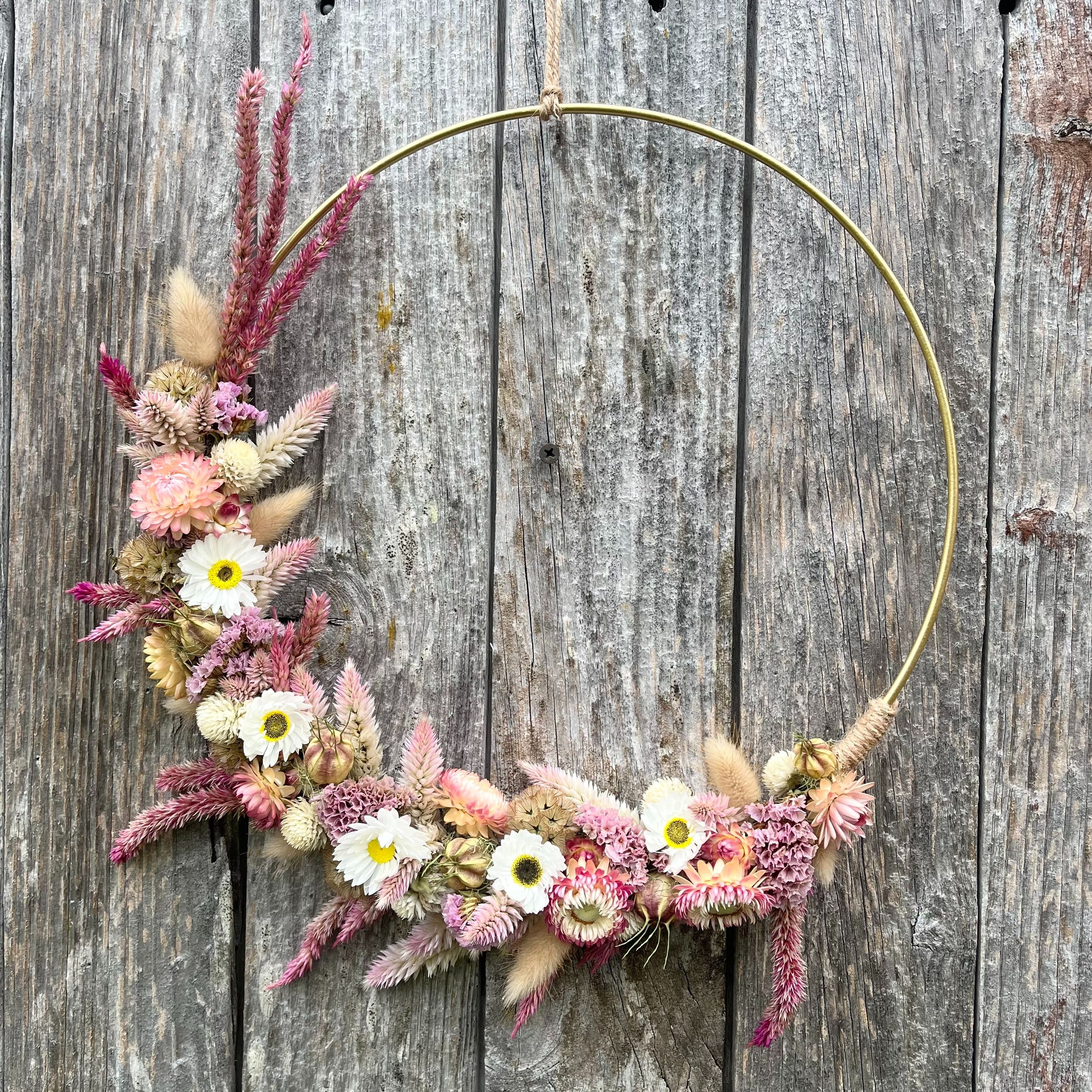 Couronne fleurs séchées 20 cm