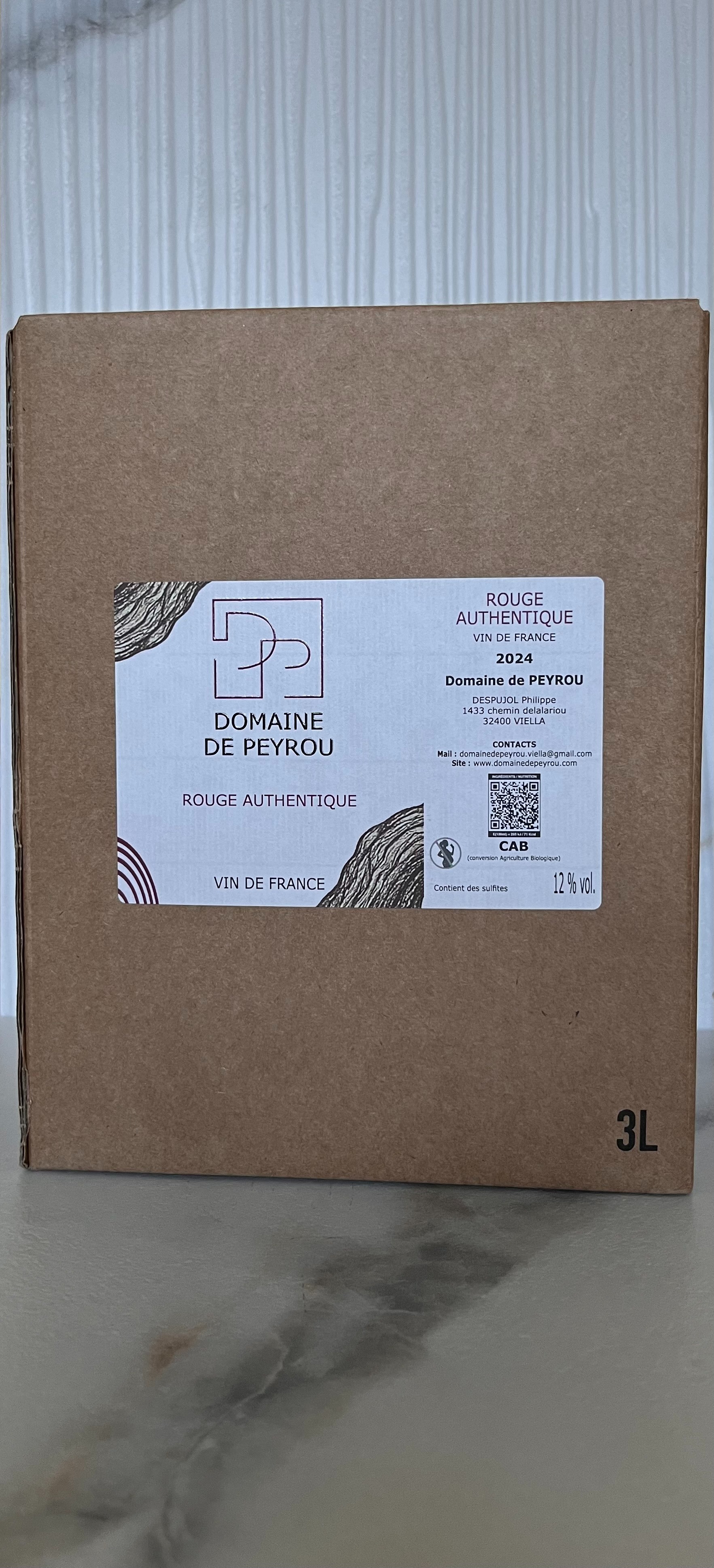 Rouge Authentique "BIB" 3L - 3l