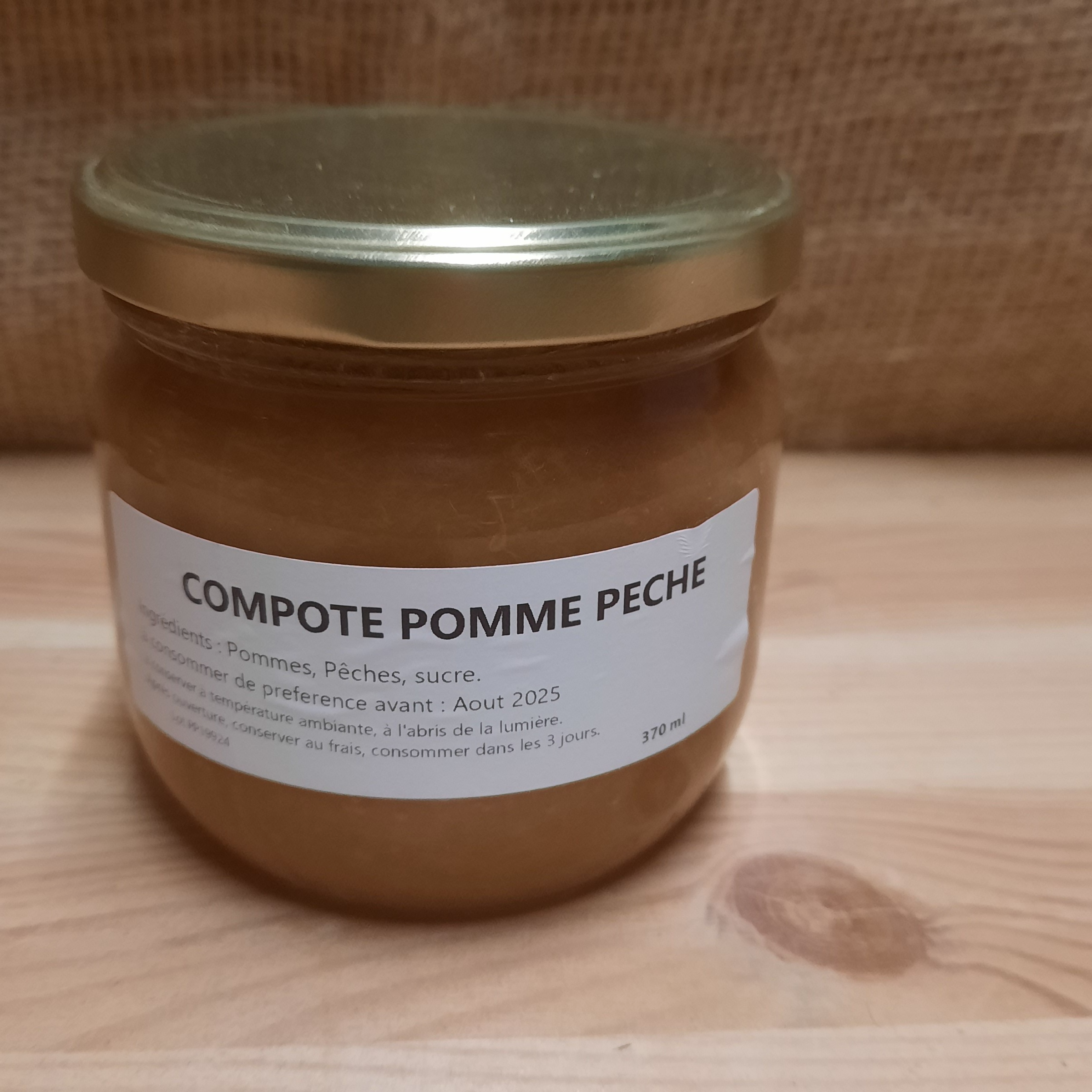 Compote pomme pêche - 370ml