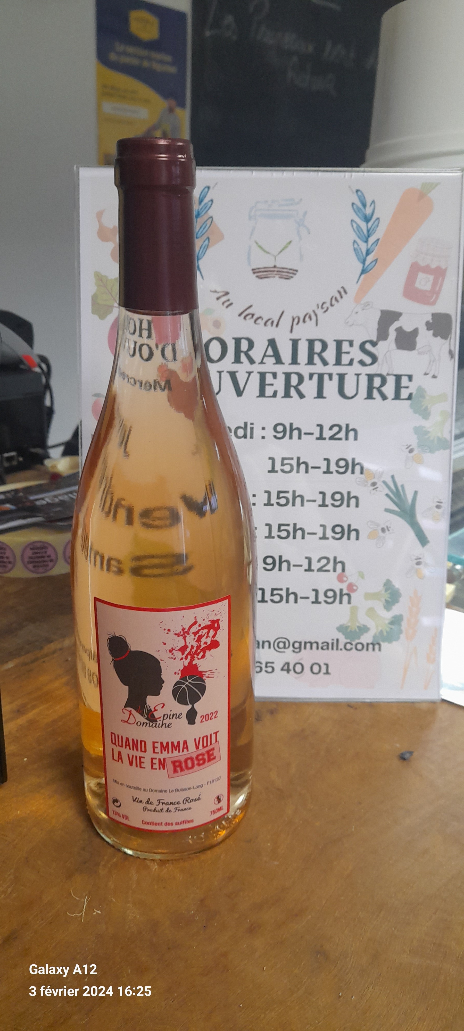 Vin Quand Emma Voit La Vie En Rose 75cl