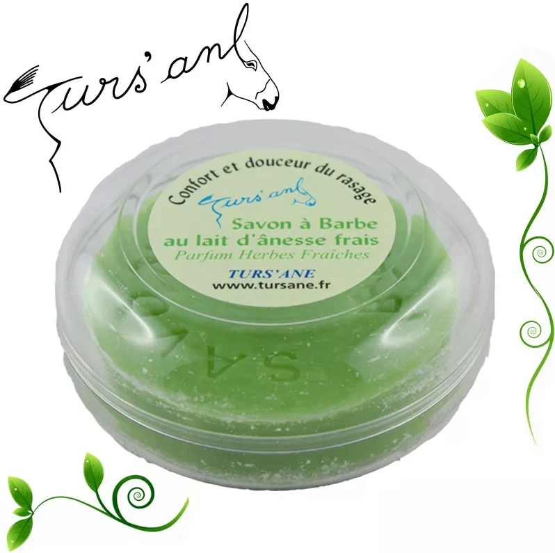 SAVON A BARBE AU LAIT FRAIS D'ÂNESSE BIO - 100g