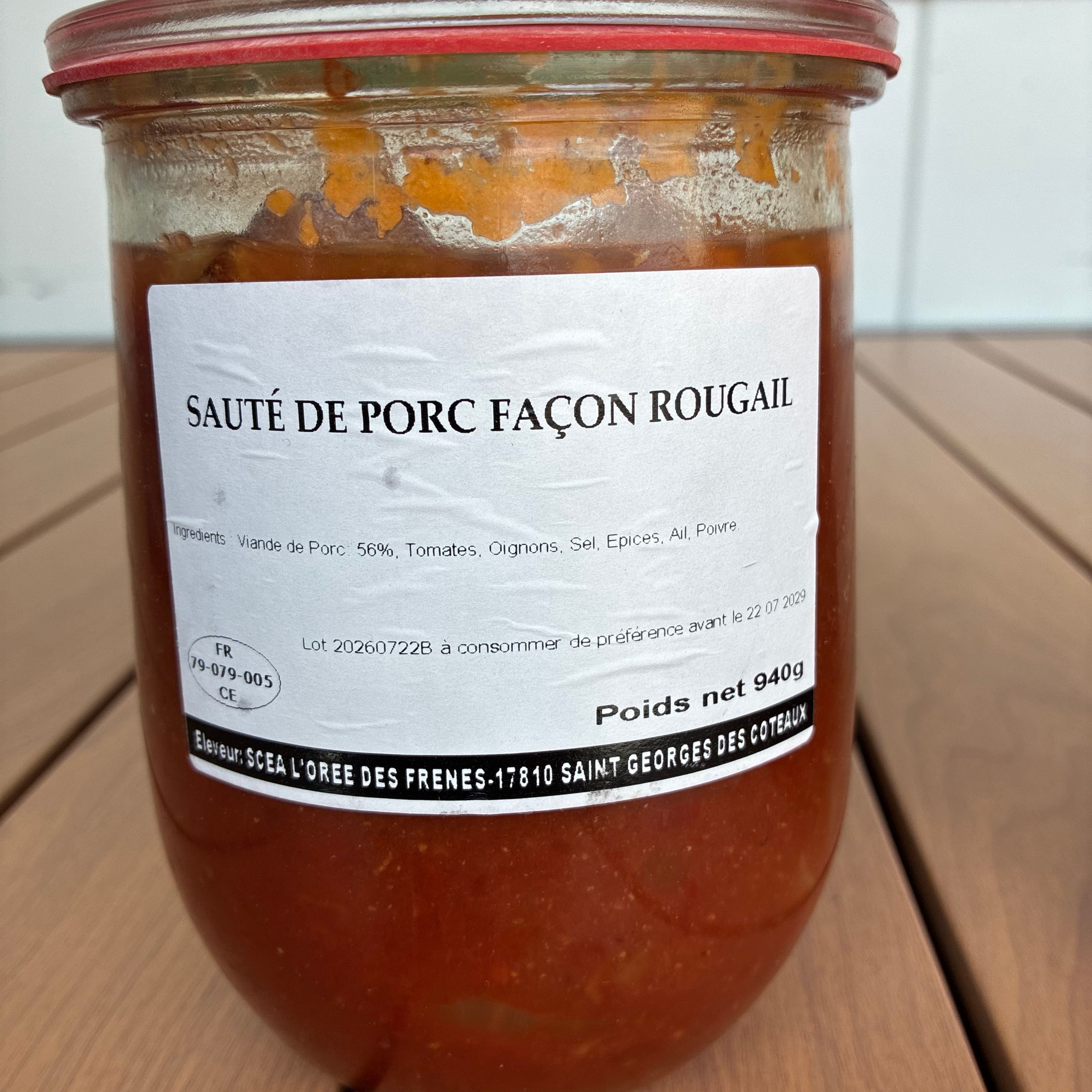 Sauté de porc façon rougail - 940g