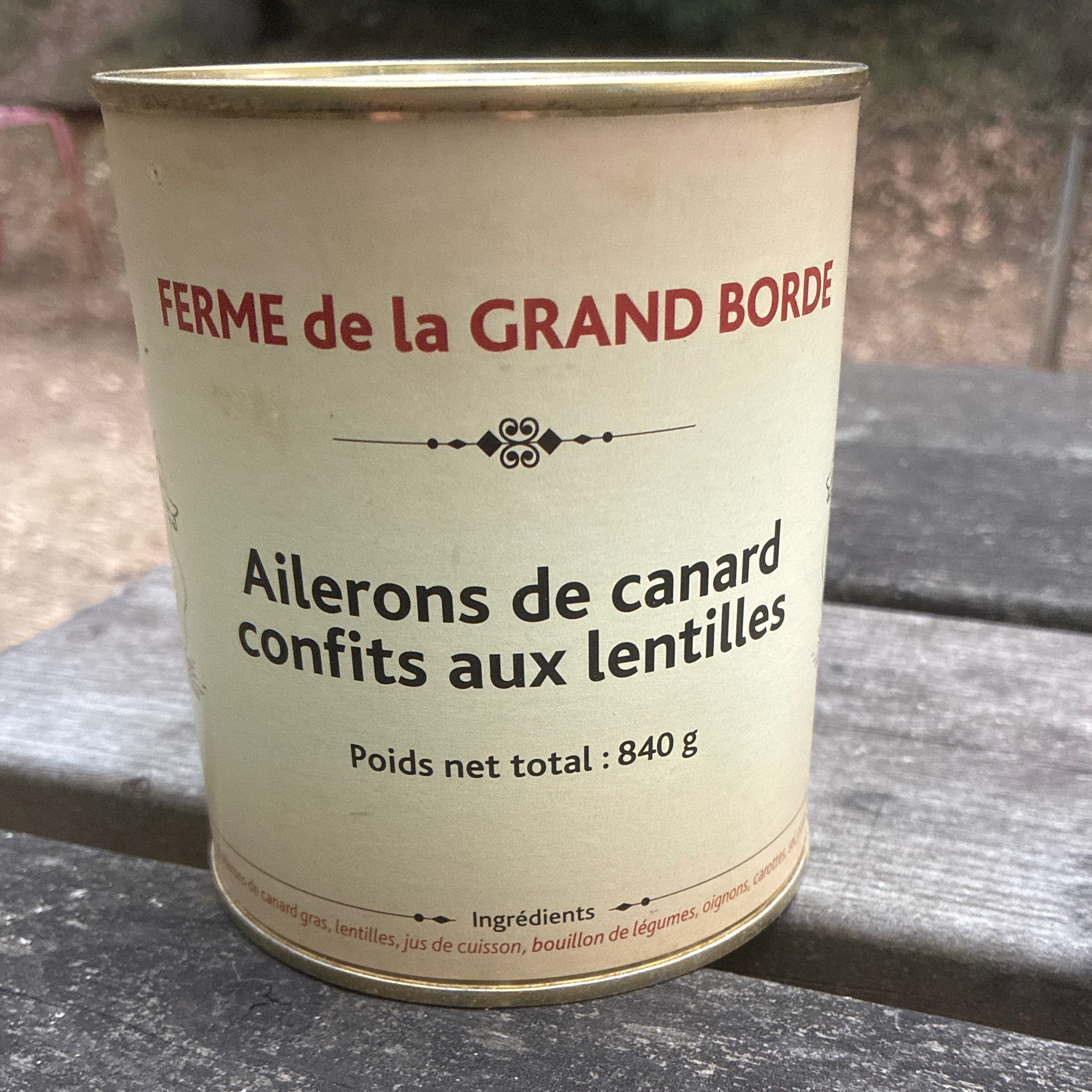 Ailerons de canard confits aux lentilles