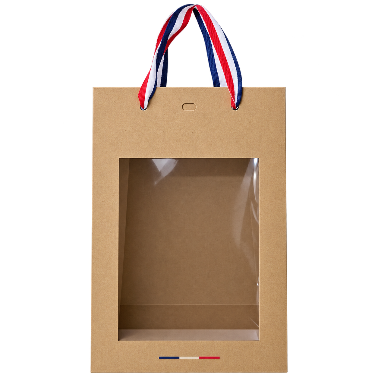 Sac kraft tricolore moyen 20x10x29cm