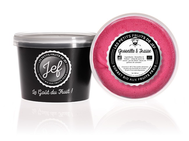 Sorbet Bio - 500 ml - Groseille & Fraise
