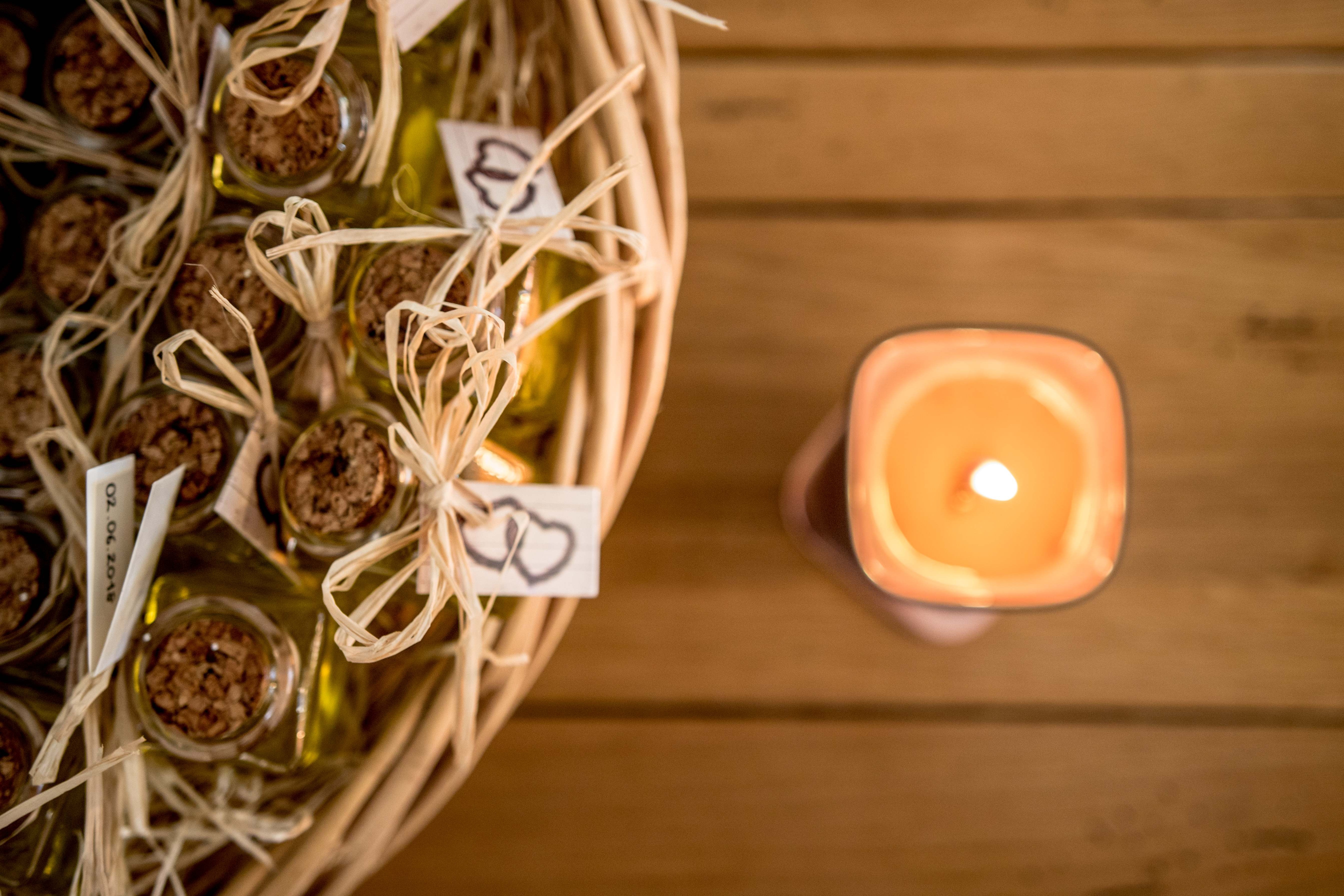 Fiole huile d'olive cadeau évènement