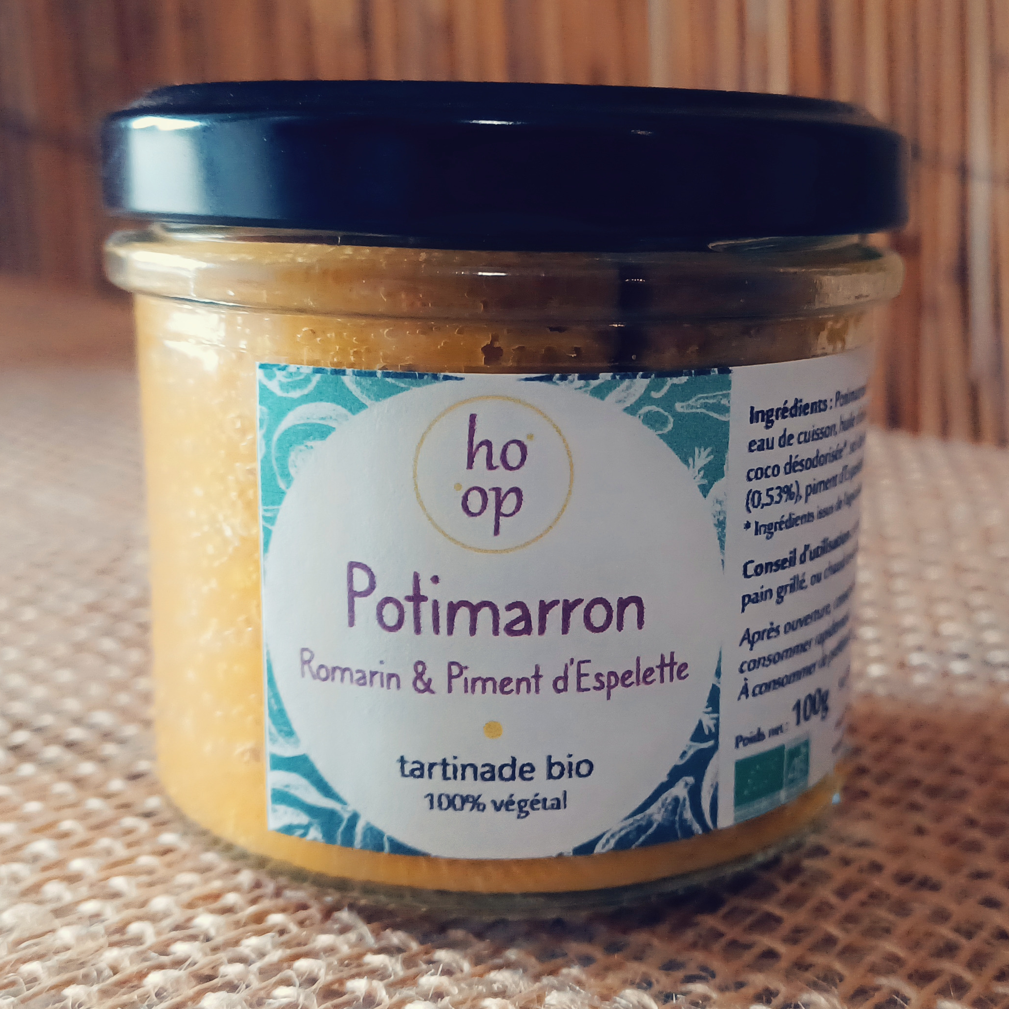 Tartinade Potimarron, Romarin, Piment Espelette - 100g