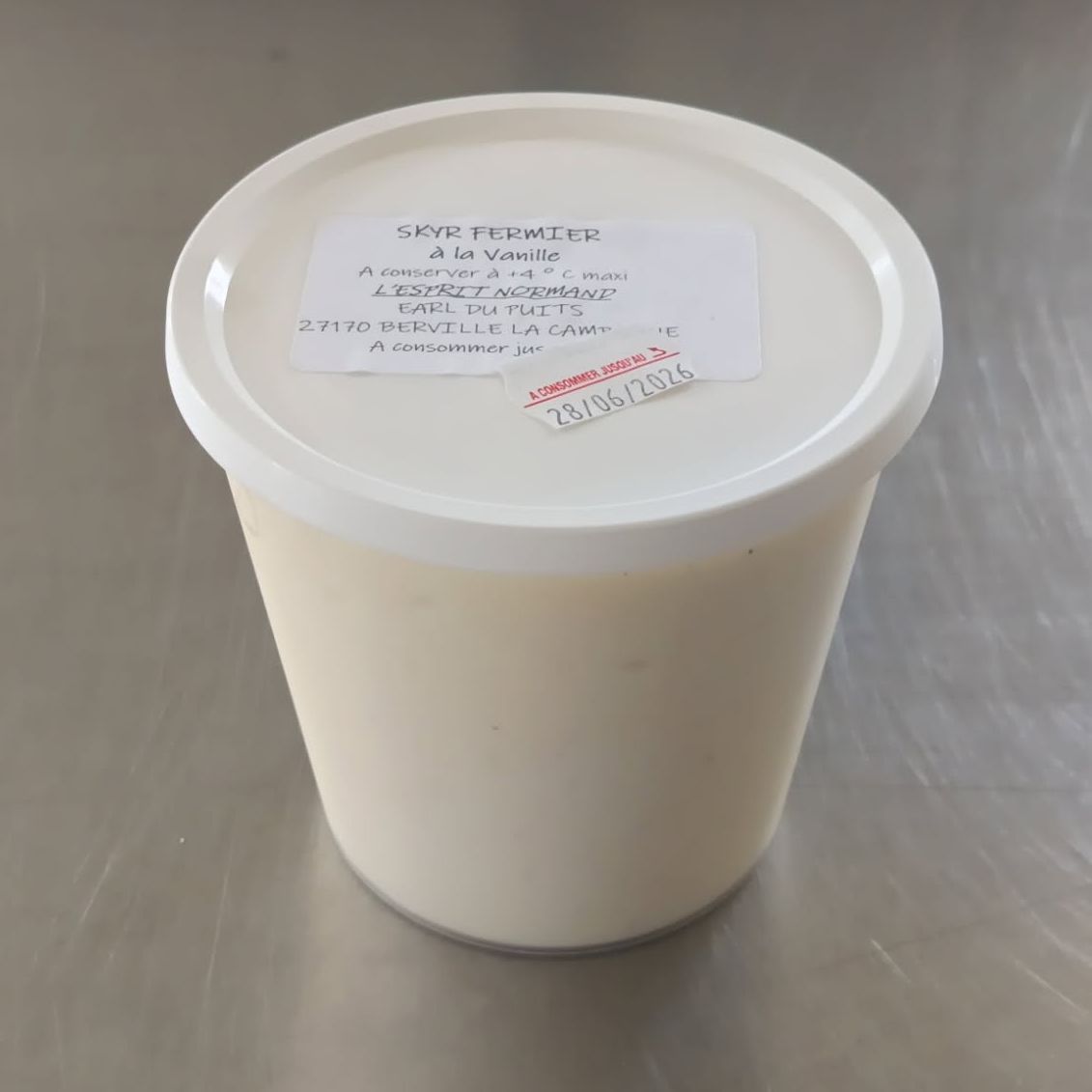 SKYR fermier VANILLE 500g - (L'ESPRIT NORMAND)- revente - 500g
