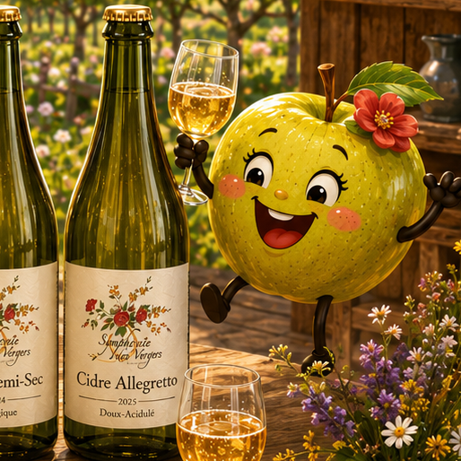 Cidre Allegretto doux-acidulé biologique non pasteurisé 75 cl