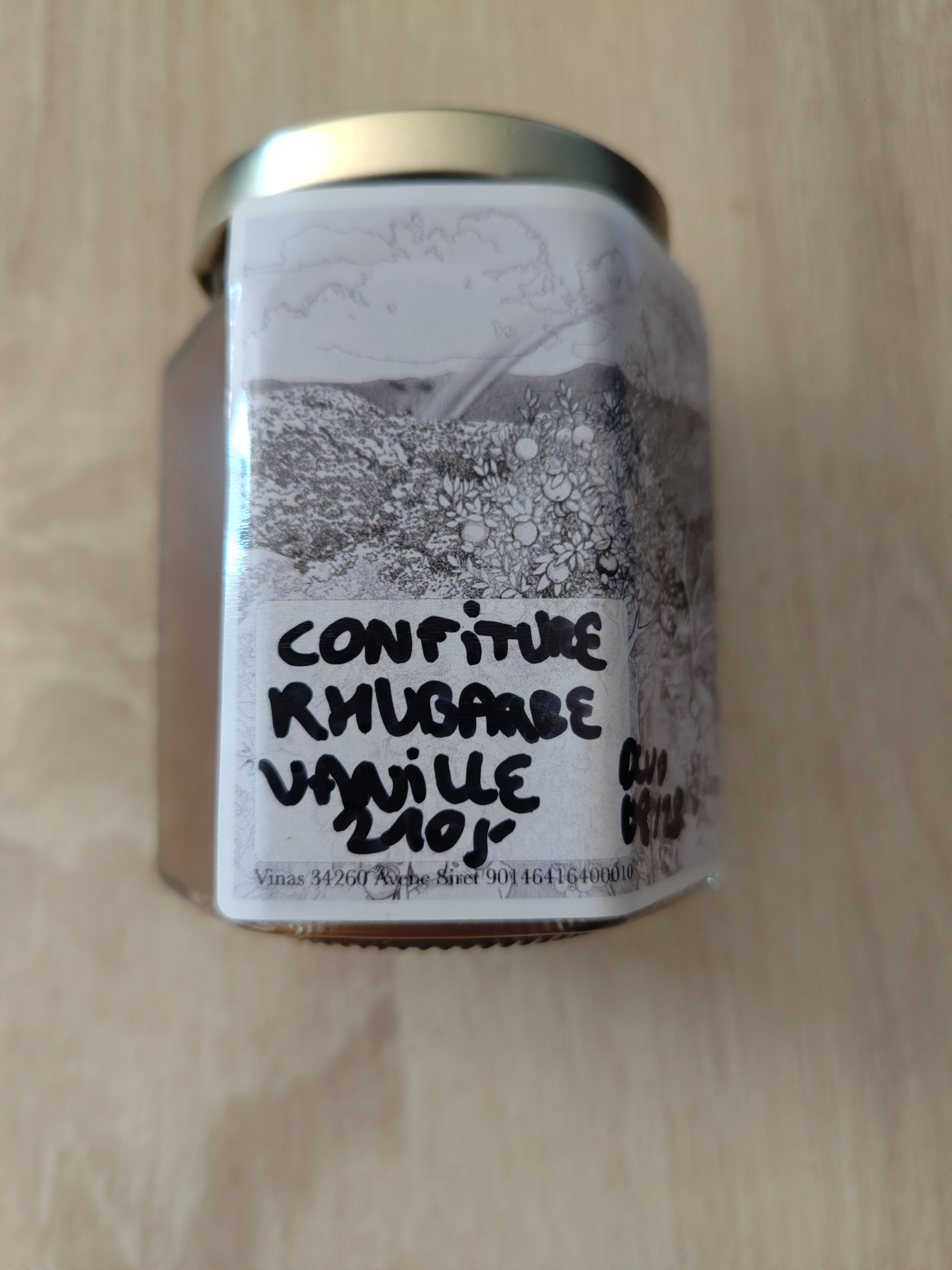Confiture Rhubarbe vanille