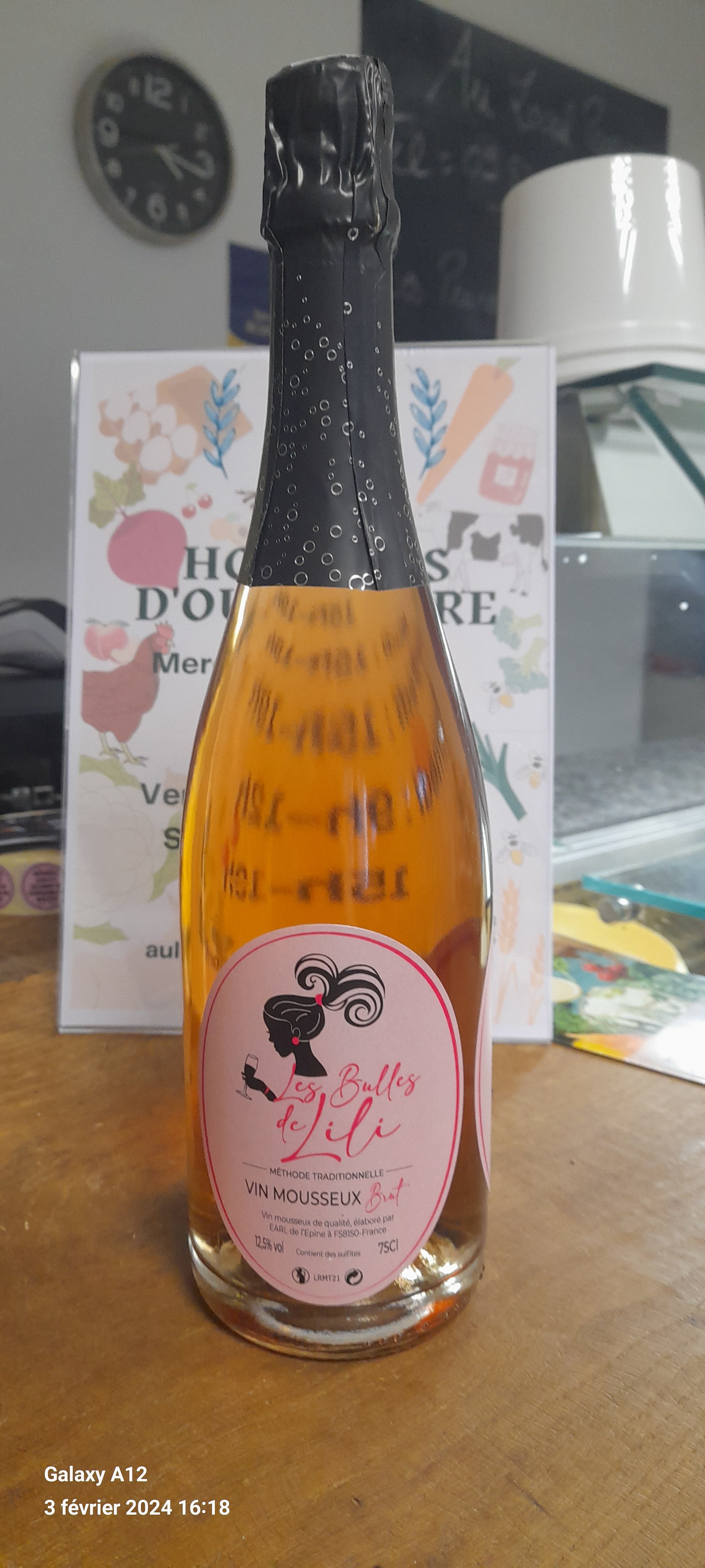 Vin  Les Bulles De Lili 75cl pétillant