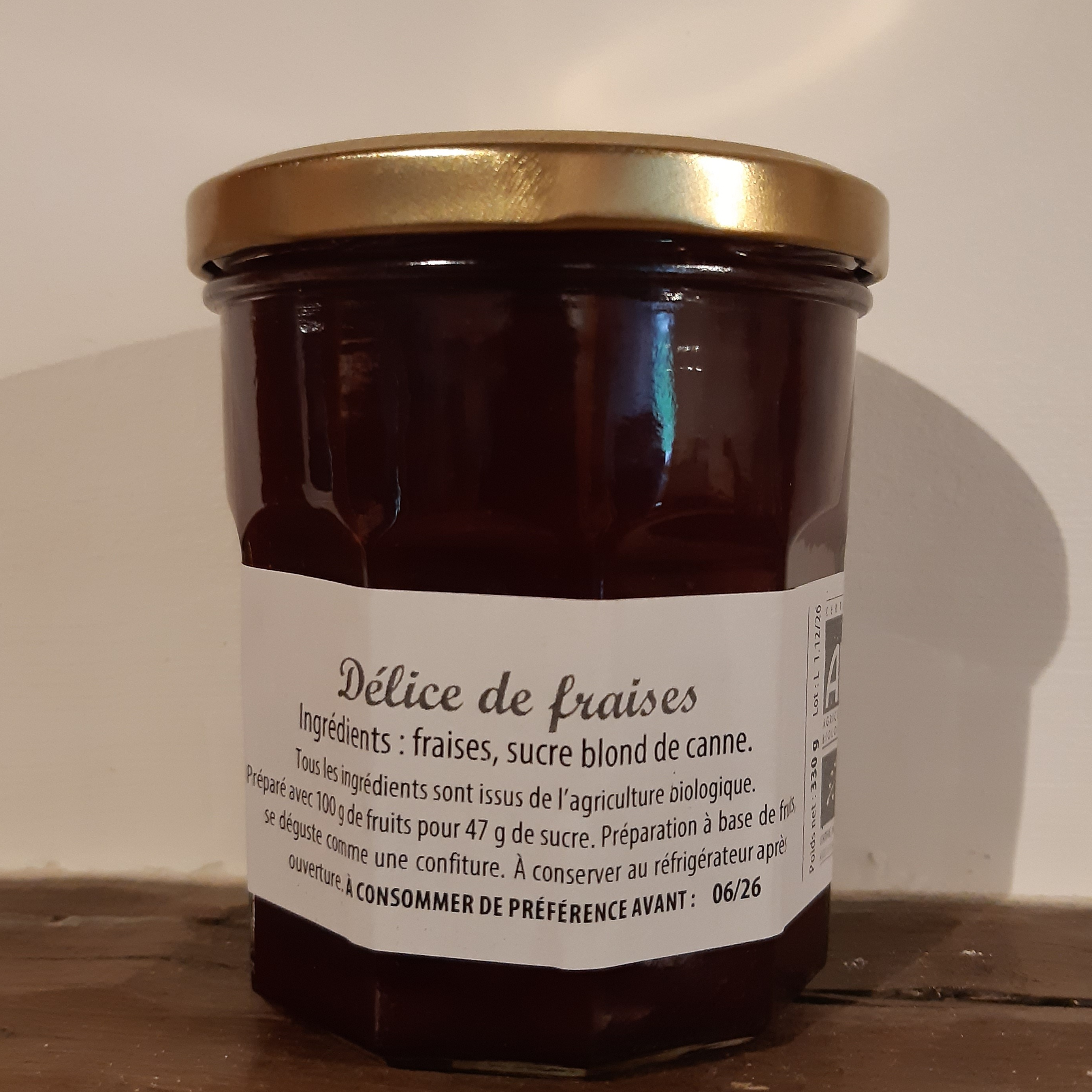 CONFITURE DELICE EXTRA DE FRAISES