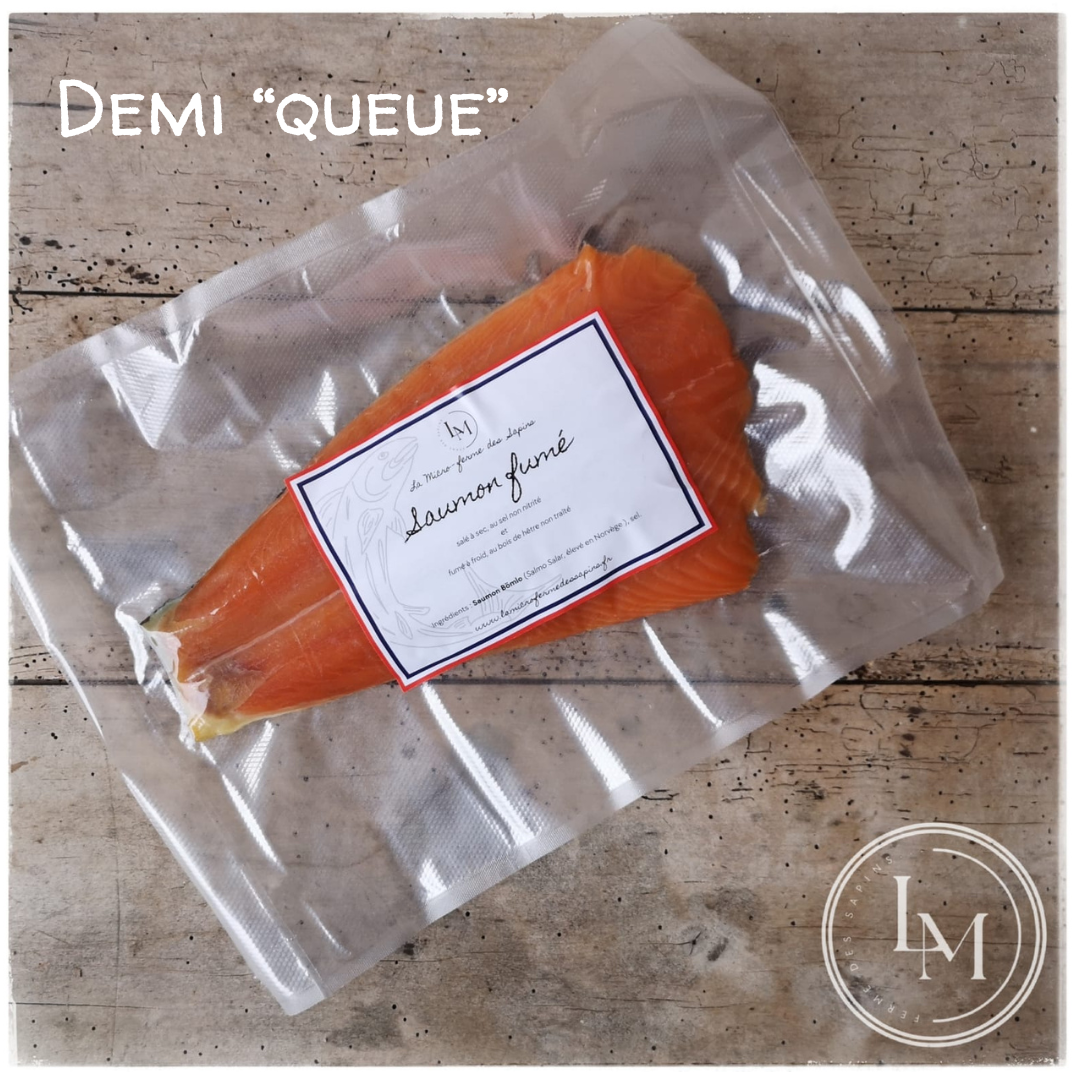 Saumon fumé - Demi Queue (Non tranché) - 700g