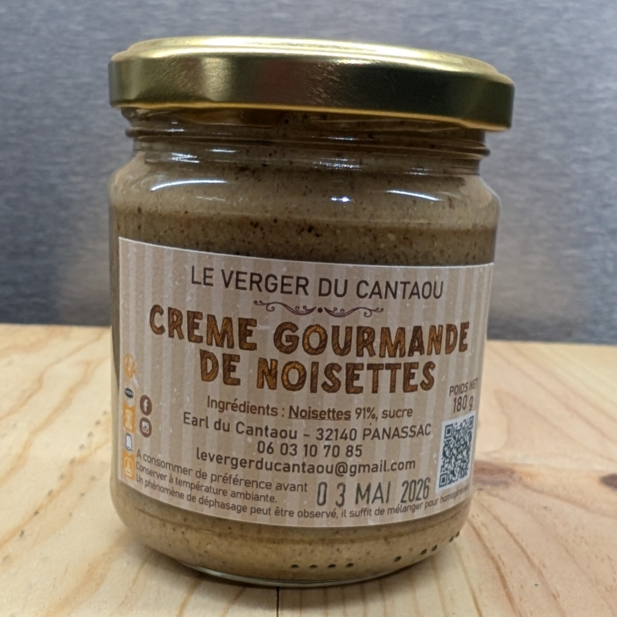 Crème gourmande de noisettes - 180g