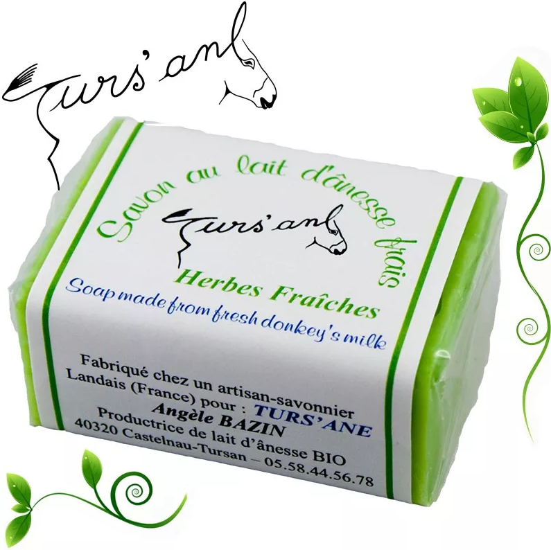 SAVON AU LAIT FRAIS D'ANESSE BIO HERBES FRAÎCHES - 100g
