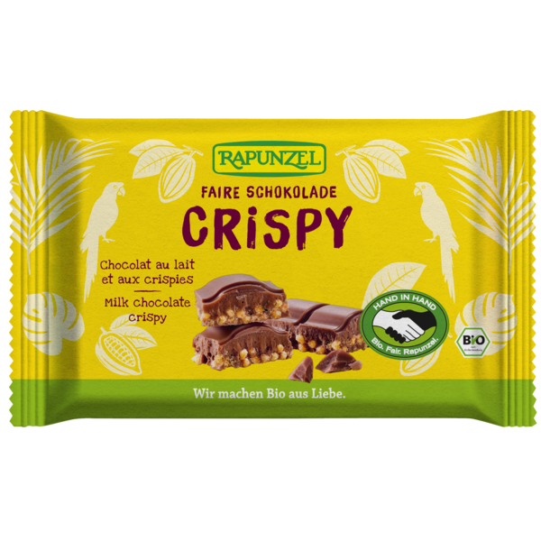 Chocolat au lait et aux crispies de céréales - 100g