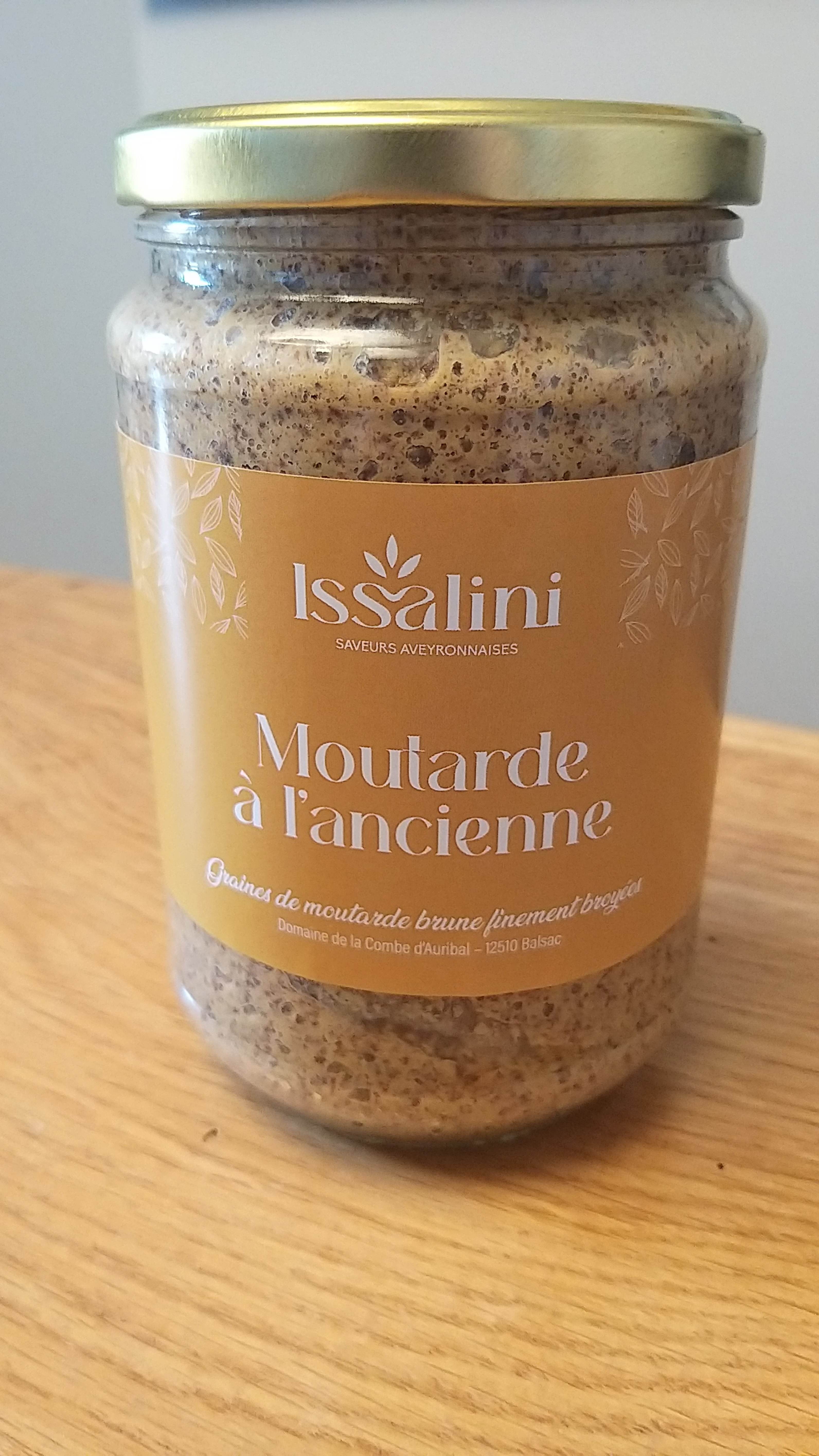 Moutarde à l'ancienne au vinaigre de vin rouge, pot de 690g