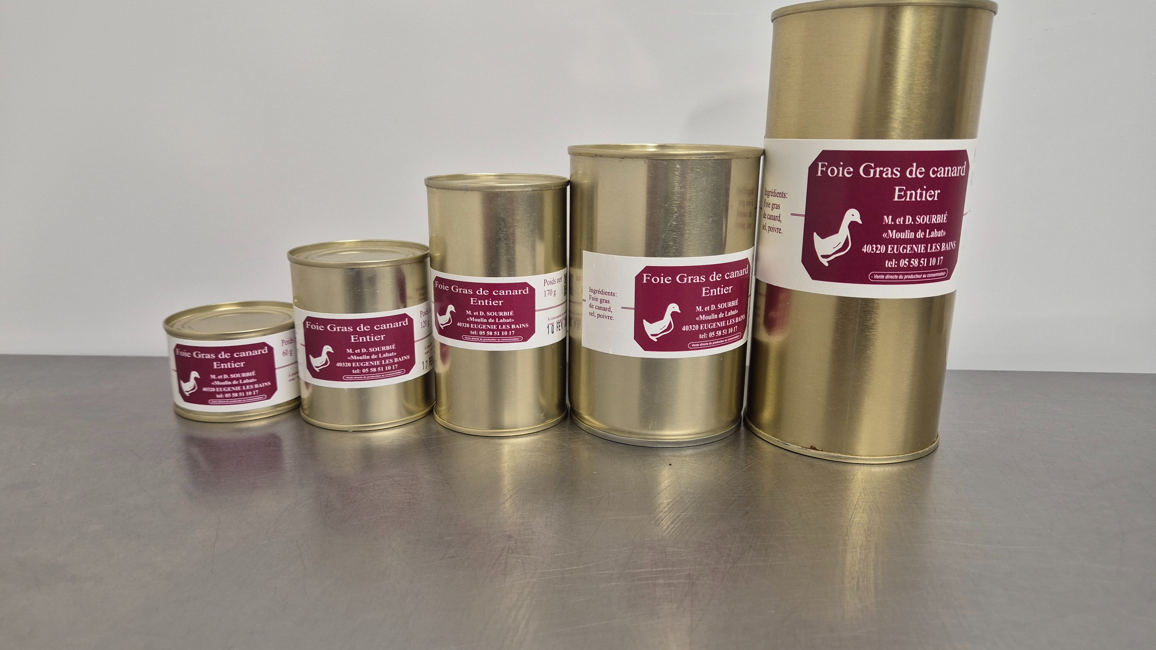 Foie gras entier en boite