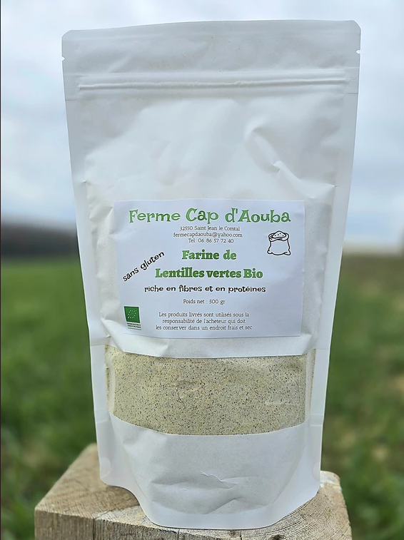 FARINE DE LENTILLES VERTES - 500g